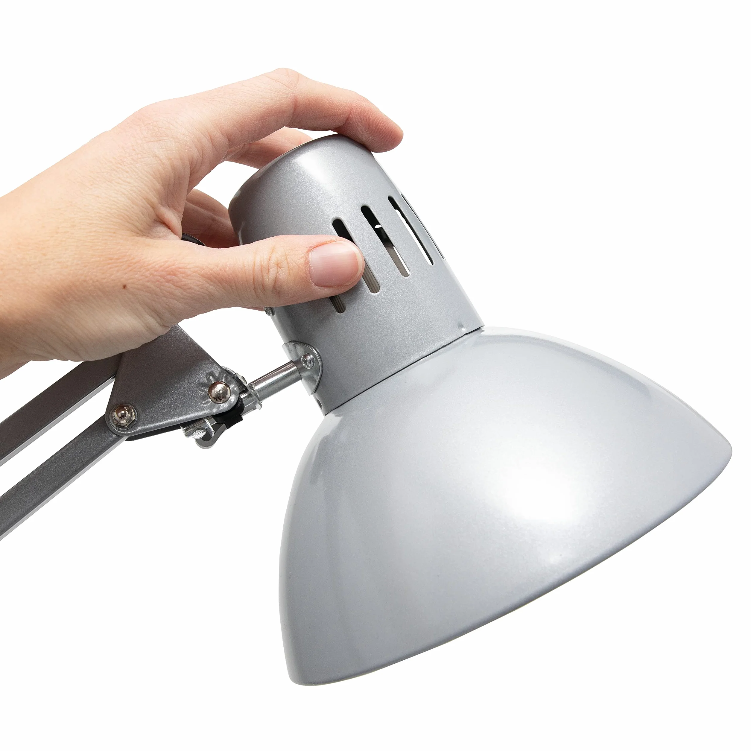 MAUL Lampa Biurkowa MAULstudy Regulowana Lampa Zaciskowa z Ramieniem Przegubowym do Biura i Biurka Elegancka Lampa Biurkowa Led z Metalu Ekskluzywne Żarówki Led Srebrna