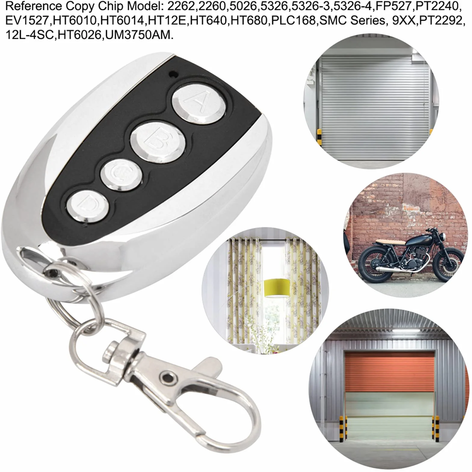 Control Garage, Merik Control Remoto, Shutter Fob Remote 433Mhz Universal Duplicator Copy Bezprzewodowy Pilot do Elektrycznych Bram Garażowych