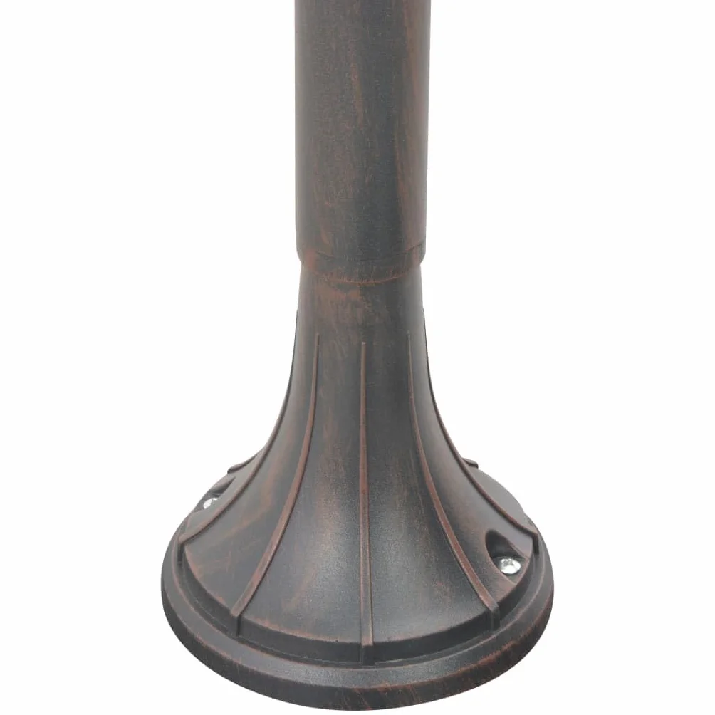 vidaXL Lampa ogrodowa na słupku, 120 cm, E27, aluminium, kolor brązu