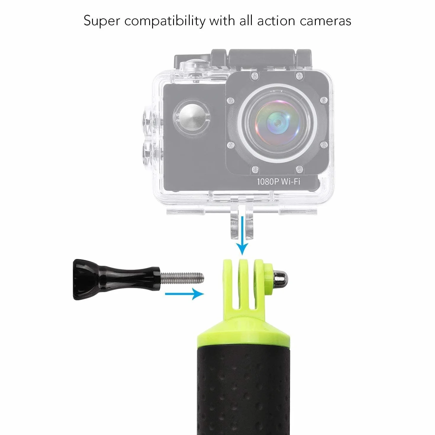 WOLFANG Action Camera -floating handle na rękę monopod ręczny floating selfie stick do kamery sportowej