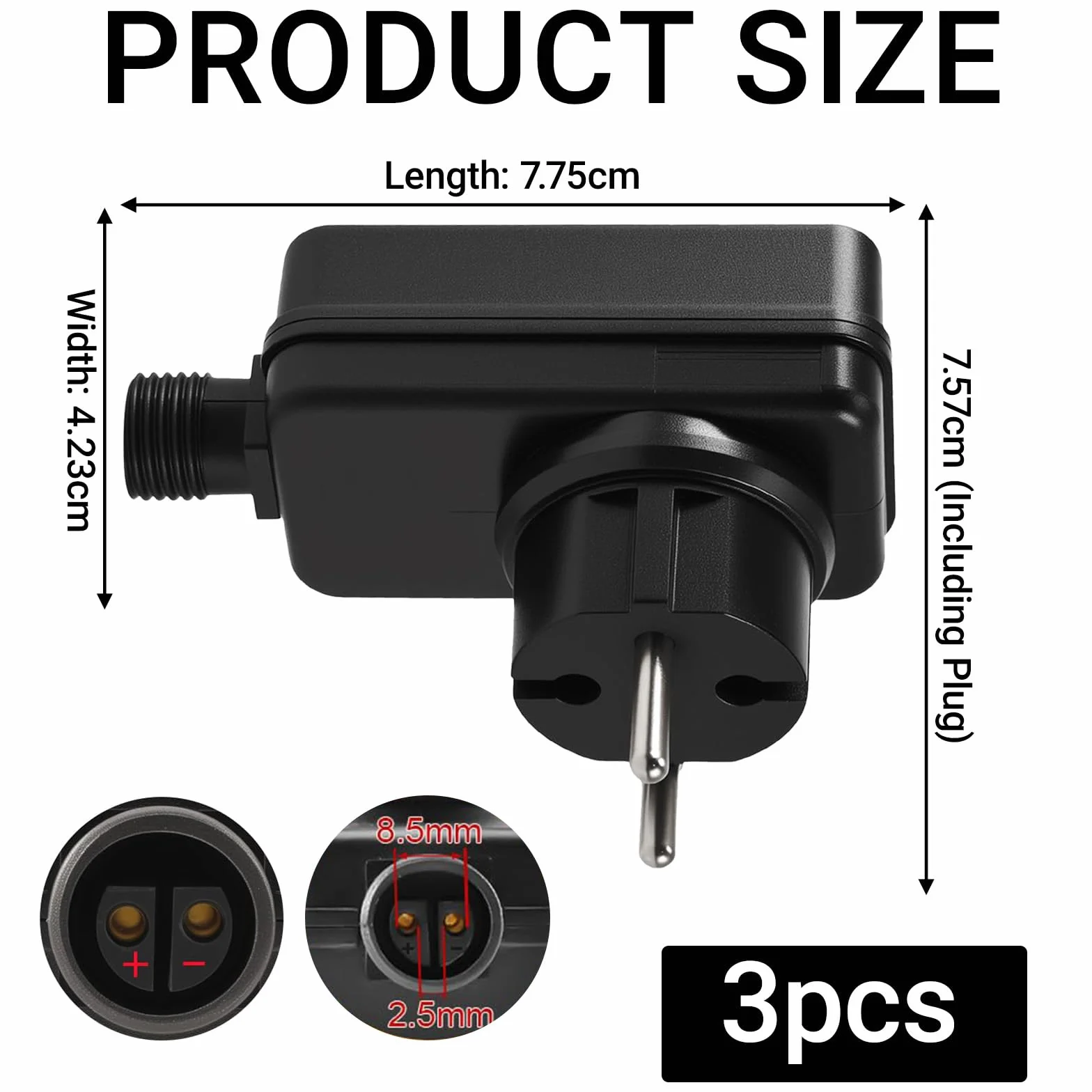 Zestaw adapterów zasilających 12 V DC 1 A, zasilacz do łańcucha świetlnego, wodoszczelność IP44, wtyczka UE, oświetlenie ogrodowe, adapter LED 12 V z ochroną napięcia do reflektorów