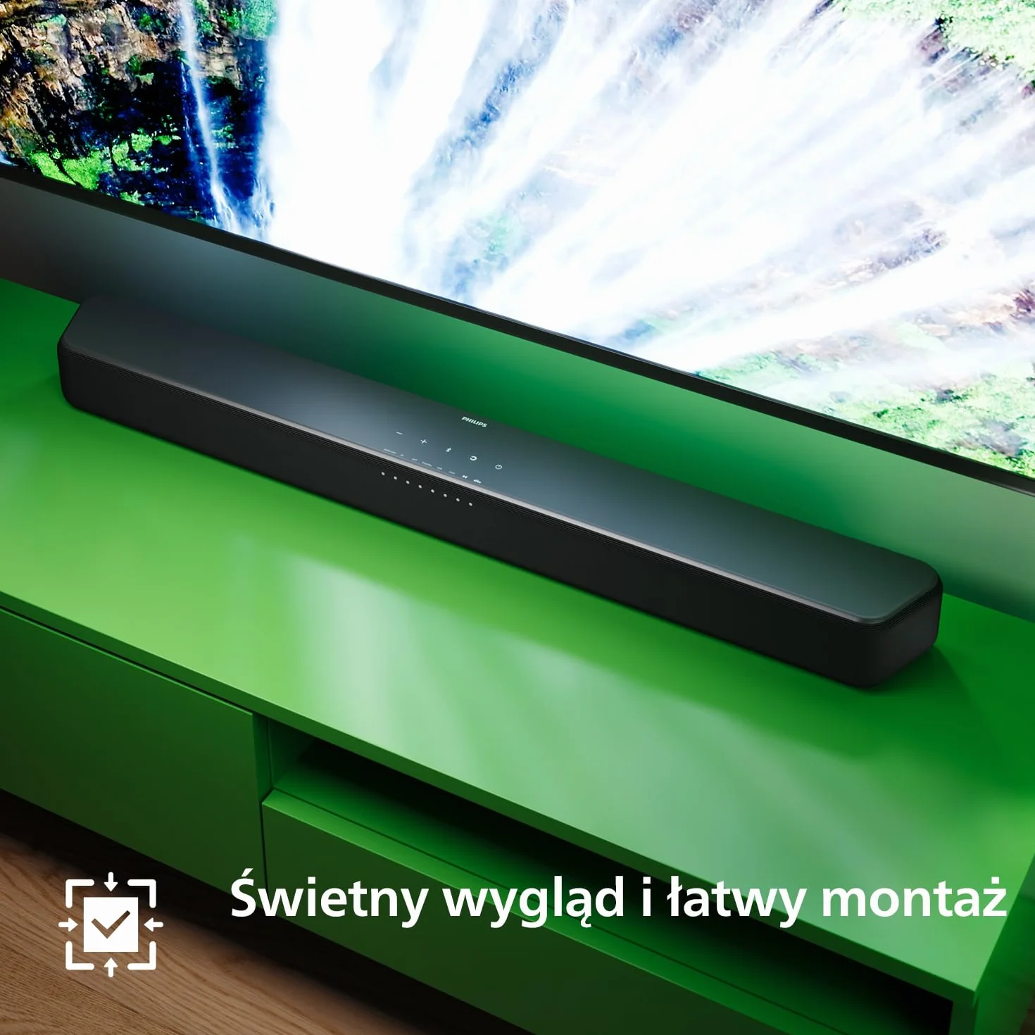 Philips TAB5109 Soundbar 2.0 120 W DTS Virtual X Bluetooth 5.4 HDMI ARC Ciemnoszary