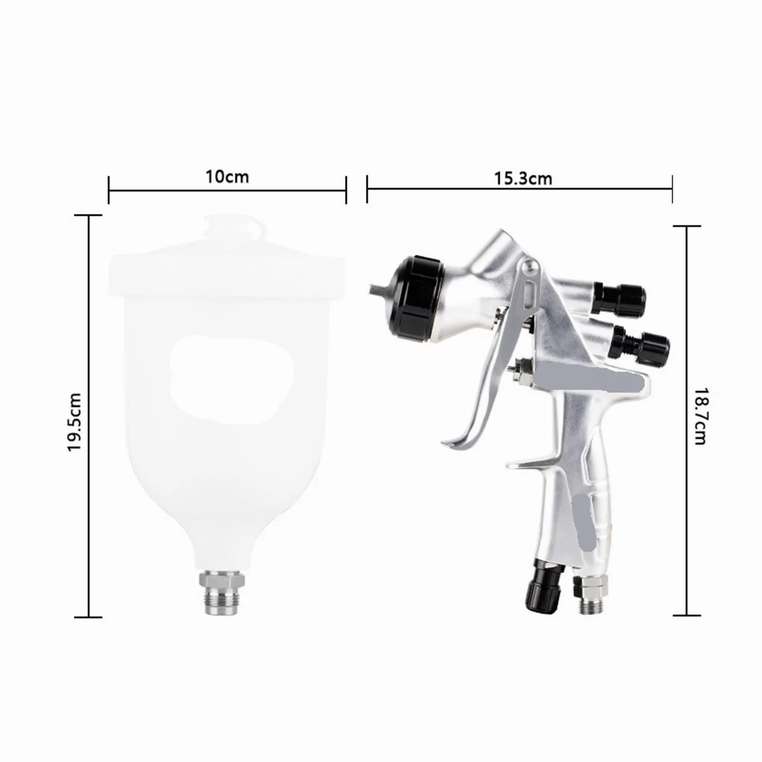 Pistolet natryskowy 600cc z technologią o wysokiej wydajności i obniżonym ciśnieniu, dysza 1,3 mm, automatyczna farba Wysoka szybkość transferu