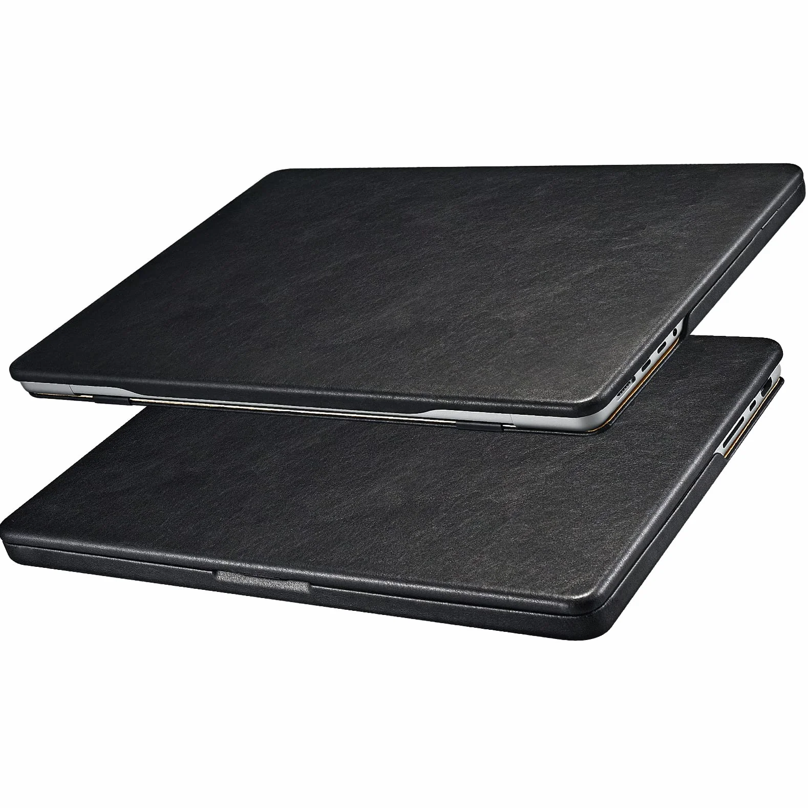 Etui do MacBooka Air 13,6" M5 M4 M3 M2 2026 2025 2024 2022 A3449 A3240 A3113 A2418, ICARER Premium Leather Ultra Slim Protective Case Cover Shell for Apple MacBook Air 13.6 M5 M4 M3 M2 (Czarny)