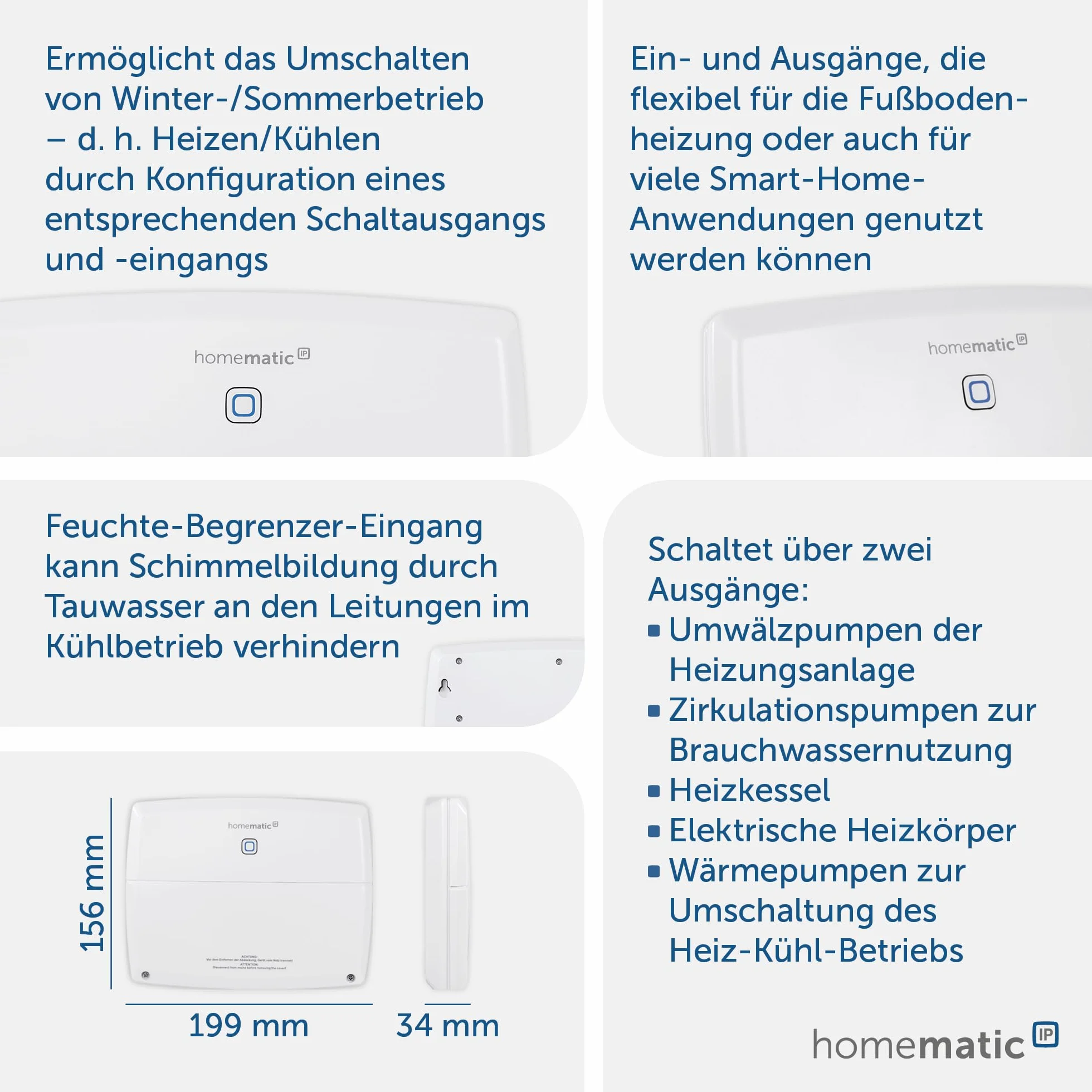 Homematic IP Multi IO Box do kontrolera ogrzewania podłogowego Homematic IP, 142988A0