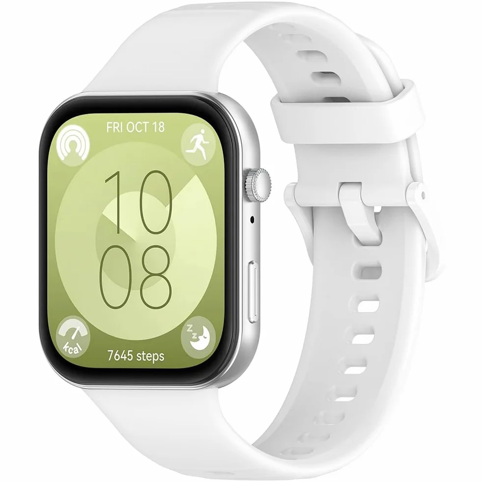 Paski kompatybilne z Huawei Watch Fit 3, silikonowy pasek sportowy z metalową klamrą
