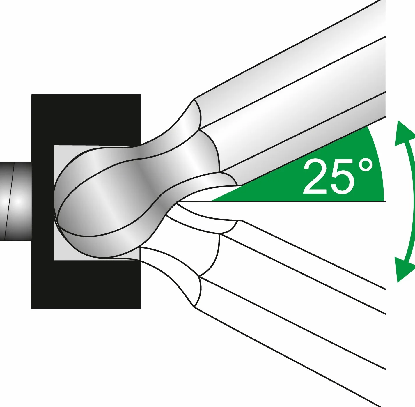 MATADOR 0442 0050 wkrętak kątowy długi, sześciokątny, głowica kulkowa, 5 mm