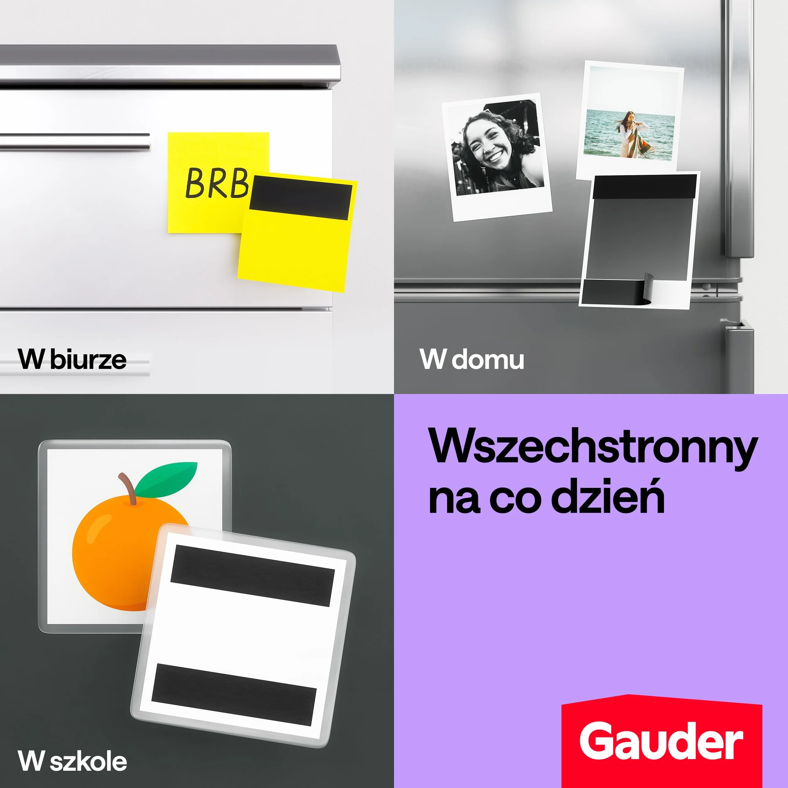 GAUDER Taśma Magnetyczna z Dyspenserem - Samoprzylepny Pasek Magnetyczny do Lekkich Przedmiotów - Taśma Magnetyczna do Cięcia na Pocztówki i Zdjęcia na Powierzchniach Metalowych (6 m x 19 mm)