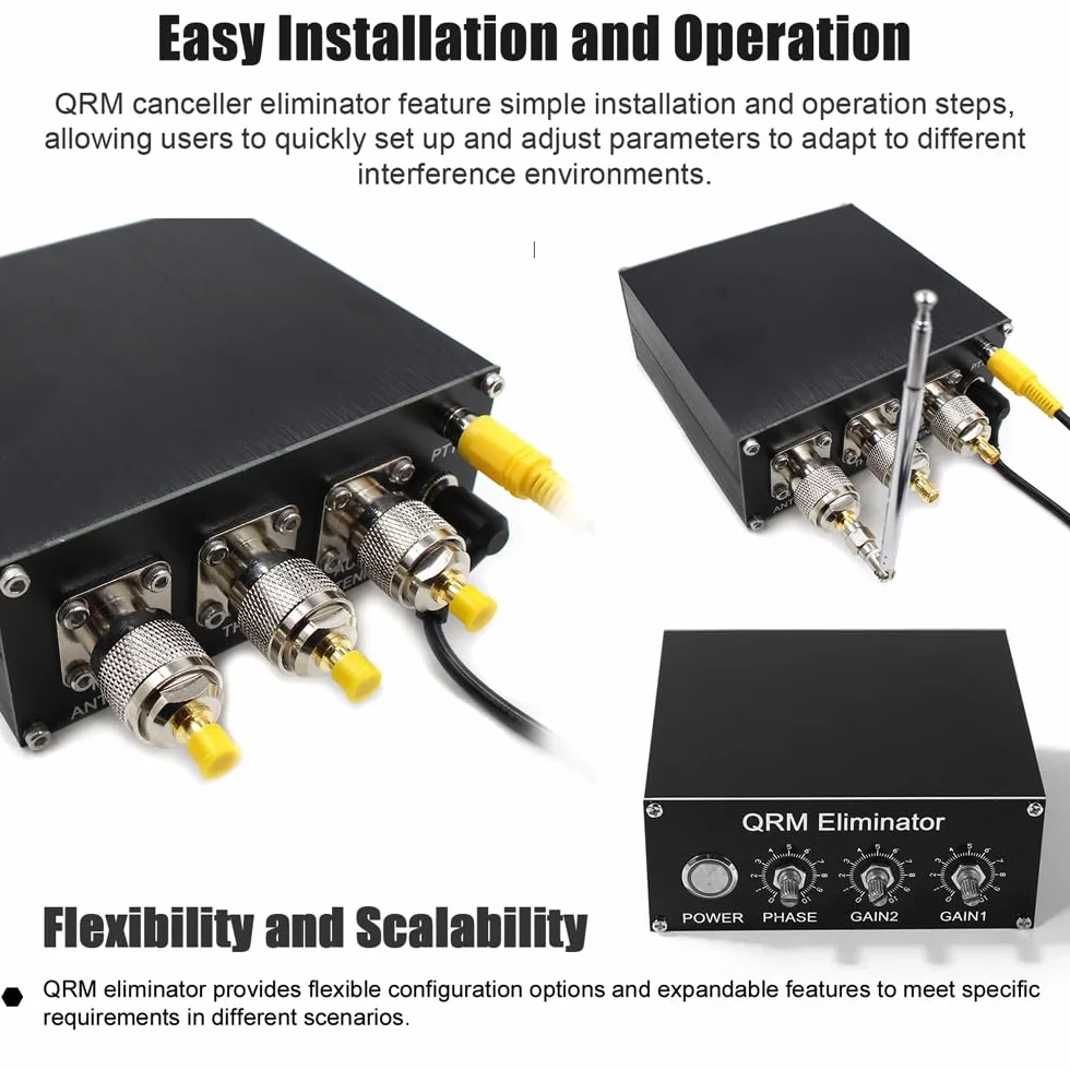 Eliminator QRM Phase X Control PTT 1-30 Band HF zintegrowany ze stopu aluminium