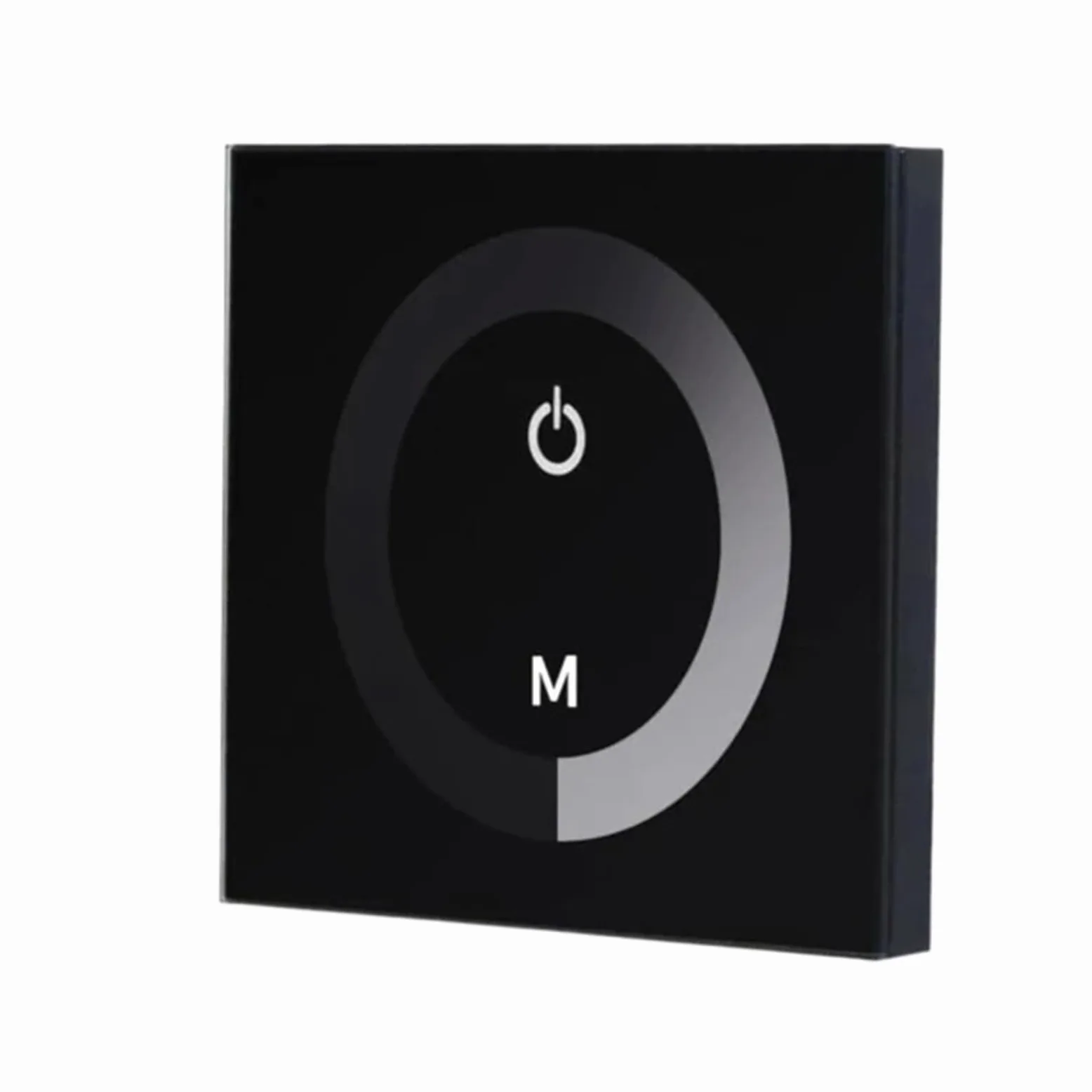 Inteligentny włącznik światła, 12V-24V Panel dotykowy Diody LED Ściemniacz Inteligentny kontroler montowany na sprzęcie DC(Black)