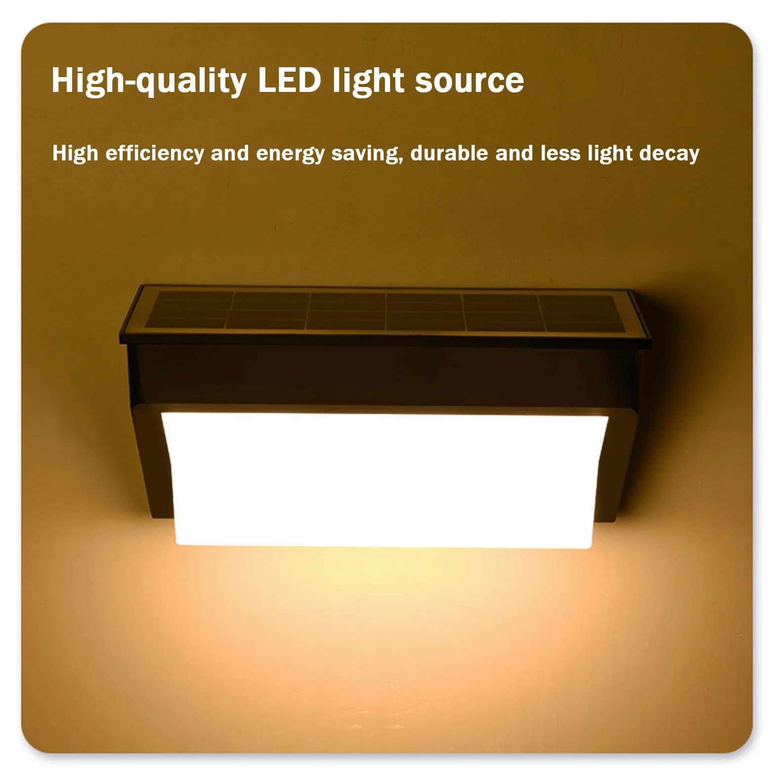 Zewnętrzna solarna lampa ścienna z czujnikiem ruchu Lampa ścienna IP65, wodoodporna lampa ścienna IP65, czarna LED, akumulator, dekoracja ogrodowa, na taras, wejście (26 cm, ciepłe światło)
