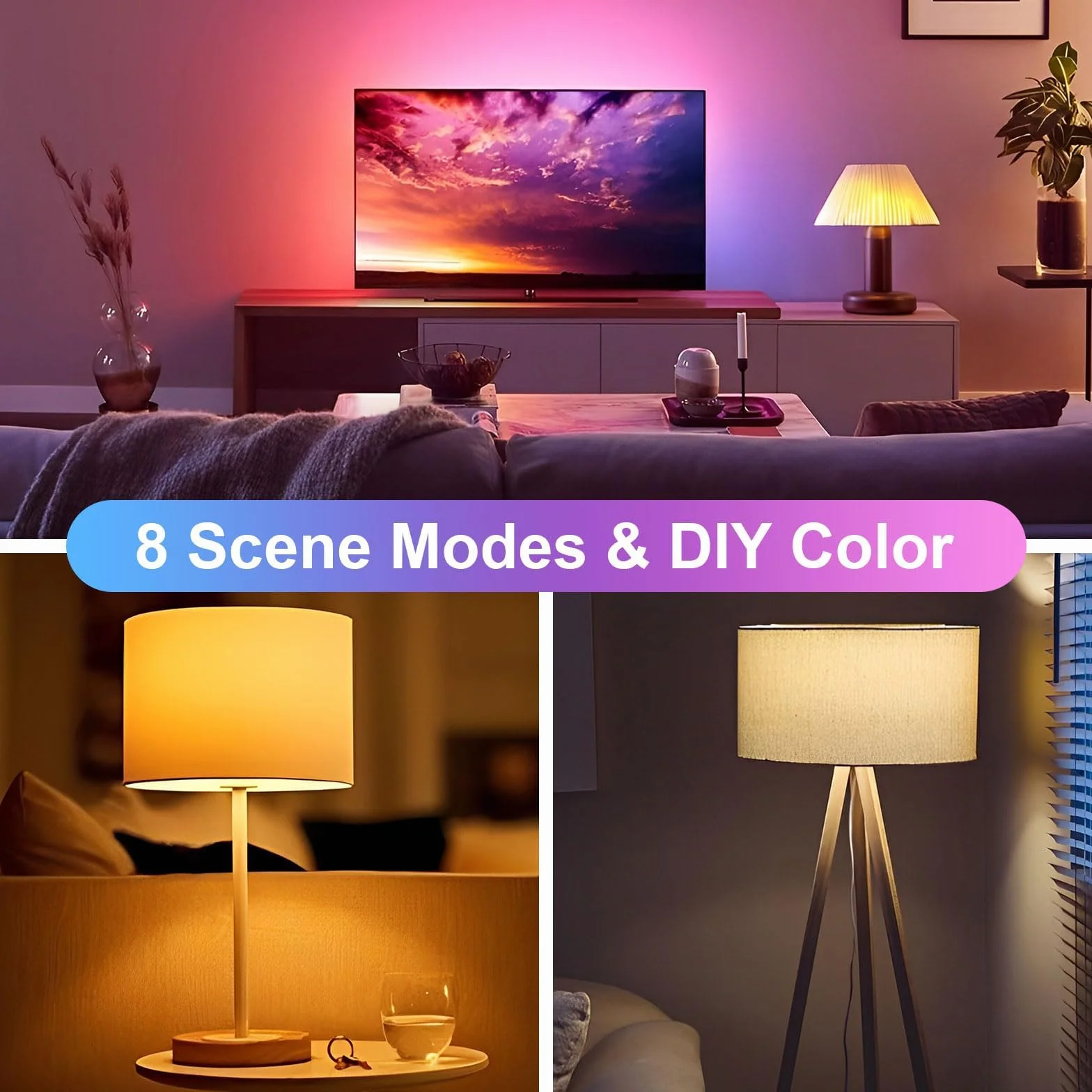 Żarówka Alexa Fitop Smart E27, lampa Wi-Fi, kompatybilna z Alexa/Google Home, 10 W, 900 lm, możliwość ściemniania, ciepła biel i wielokolorowa żarówka, kontrola za pomocą aplikacji, nie wymaga koncentratora, 1 szt.
