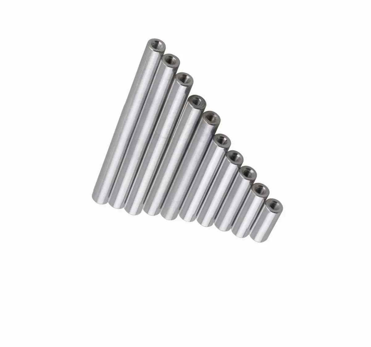 Aluminiowy kołek dystansowy M5, okrągła kolumna z gwintem żeńskim i długą nakrętką do modelu RC, 5 szt(50mm)