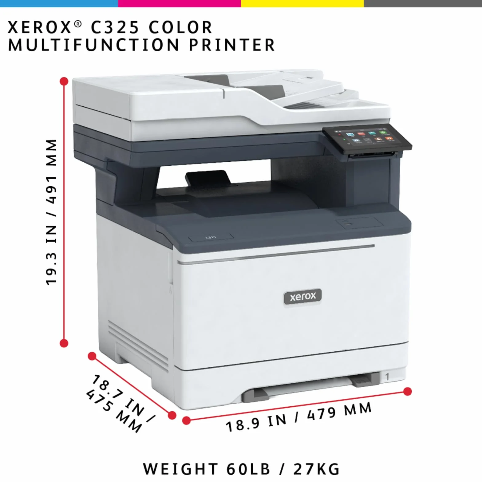 Xerox C325 A4 33 ppm Bezprzewodowa kopia dupleksowa