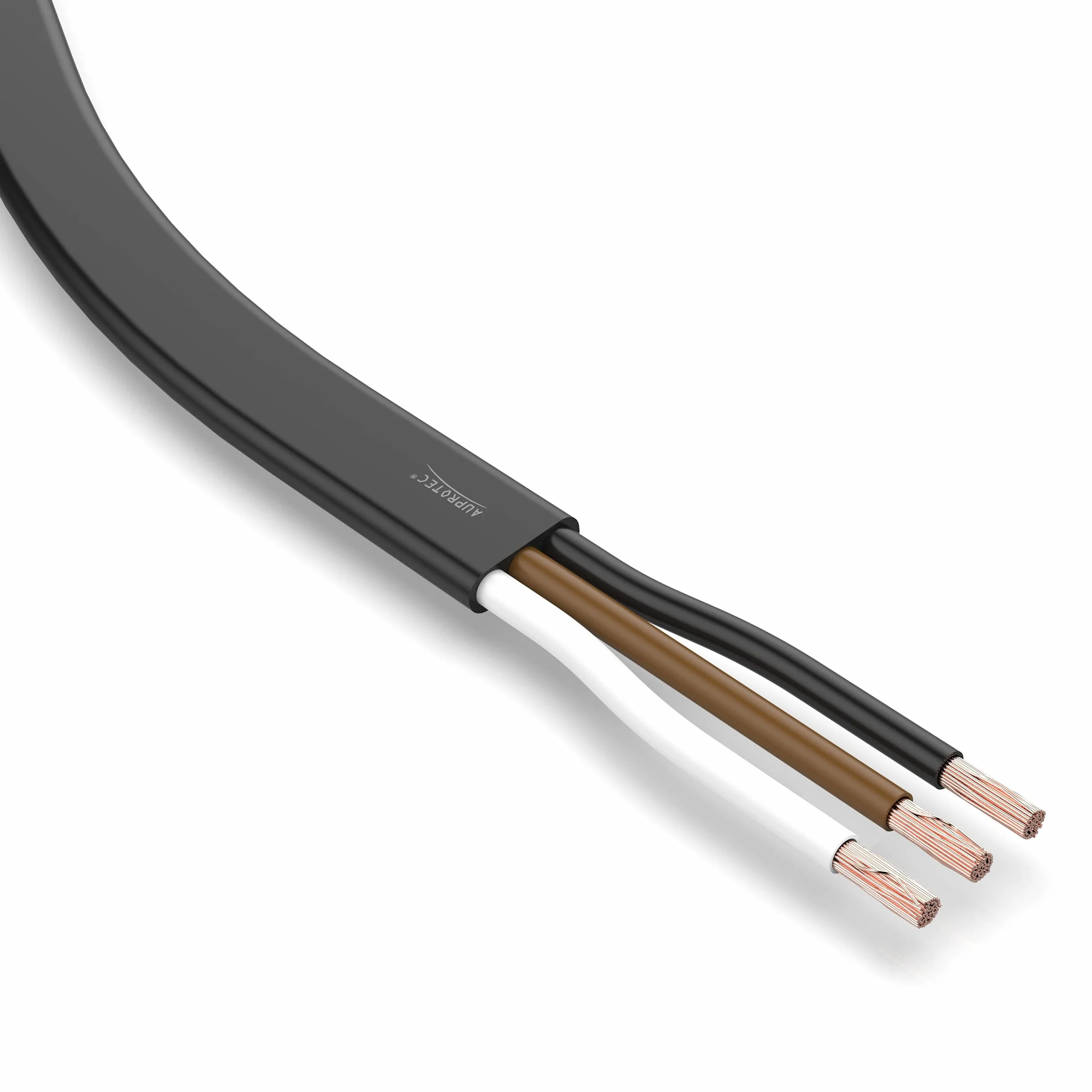 AUPROTEC Kabel samochodowy 3 x 1,5 mm² 20 m płaski płaski kabel do pojazdu/przewód samochodowy do różnych zastosowań, 3-biegunowy kabel nadaje się do przyczep