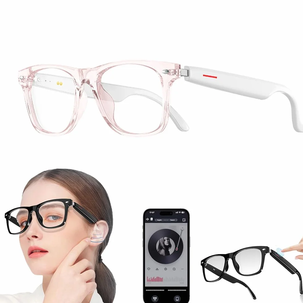 Inteligentne okulary AI z tłumaczeniem w czasie rzeczywistym Bluetooth 110 języków
