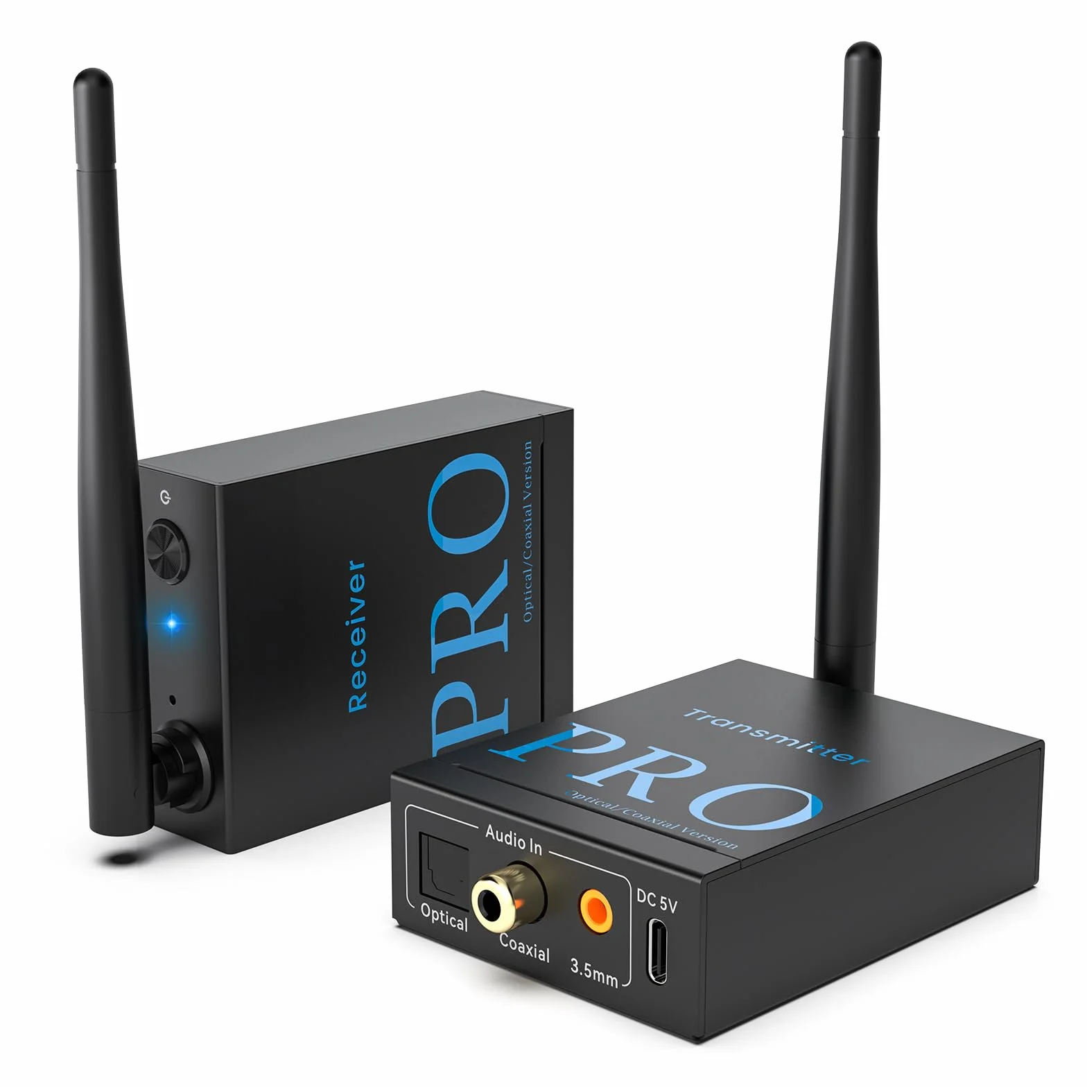 1Mii Bezprzewodowy odbiornik audio 2,4 GHz zestaw transmisji radiowej niska latencja muzyka HiFi do TV/PC optyczny koncentryczny