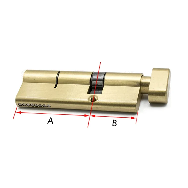 Wkładka bębenkowa. Sprzętowy cylinder zamka wewnętrznego Zamek mosiężny Rozszerzony 3-częściowy zamek bębenkowy(110mm)