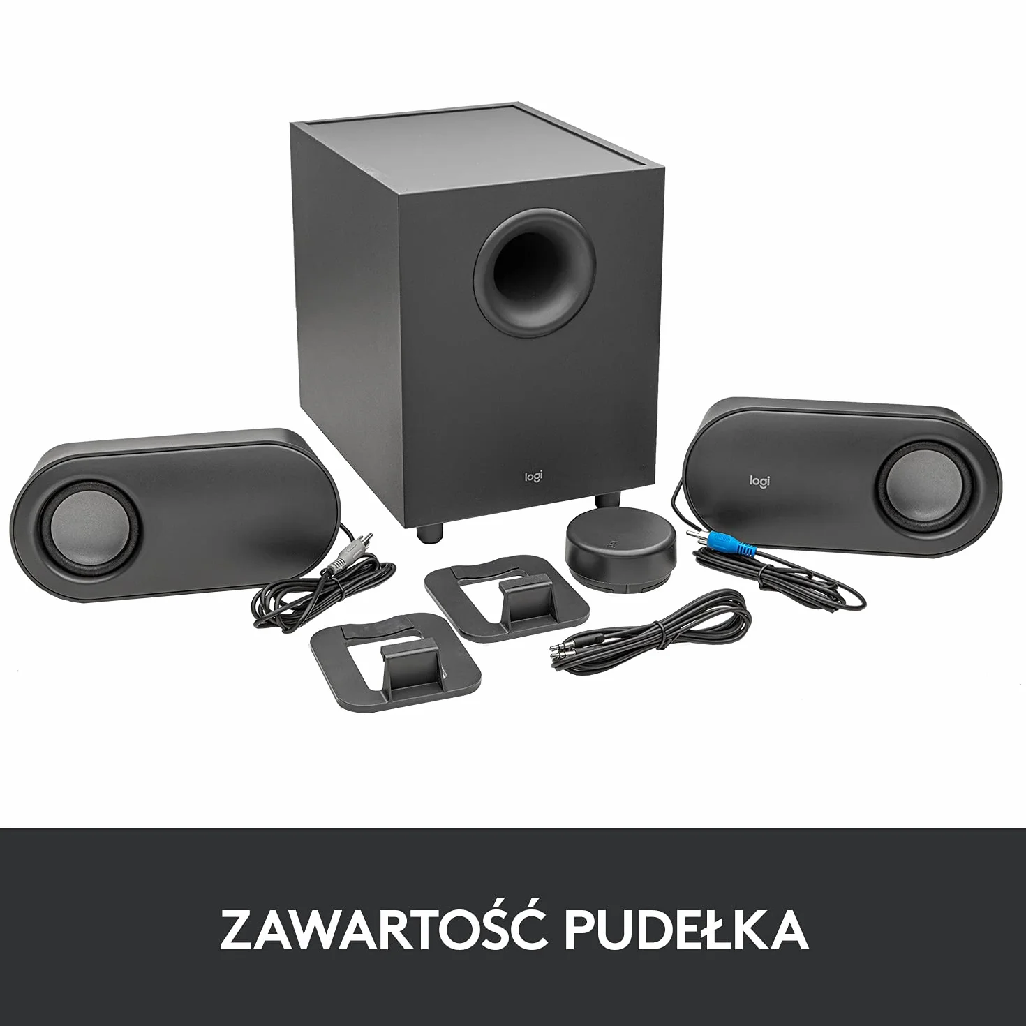 Logitech Z407 Bluetooth Głośniki komputerowe z subwooferem, sterowanie bezprzewodowe, czarny