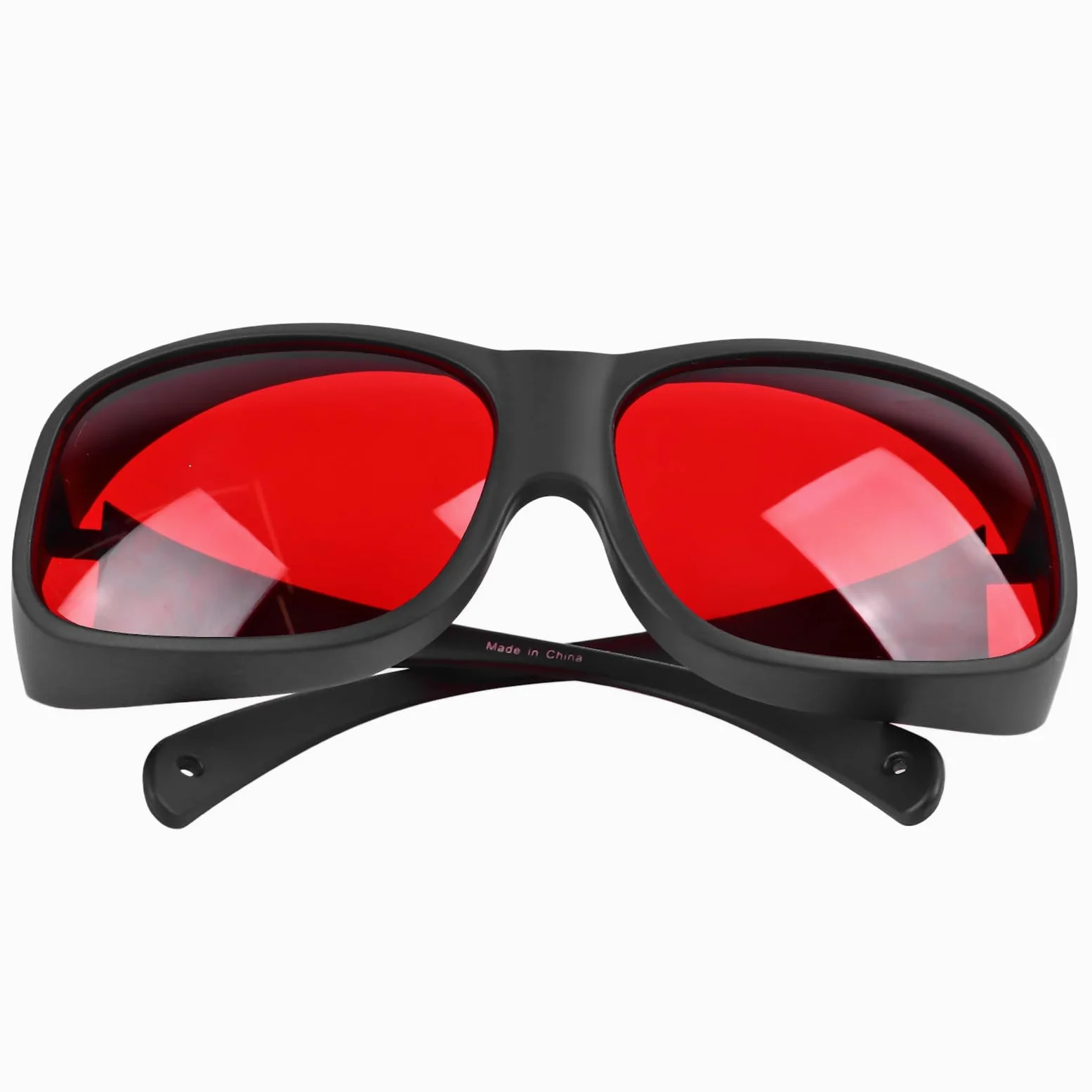 Laserowe okulary bezpieczeństwa Gogle Ochronne Czerwona Black Rama 200 590 Nm Ochrona oka na laboratoryjne badania biologiczne Kontrola przemysłowa medyczna