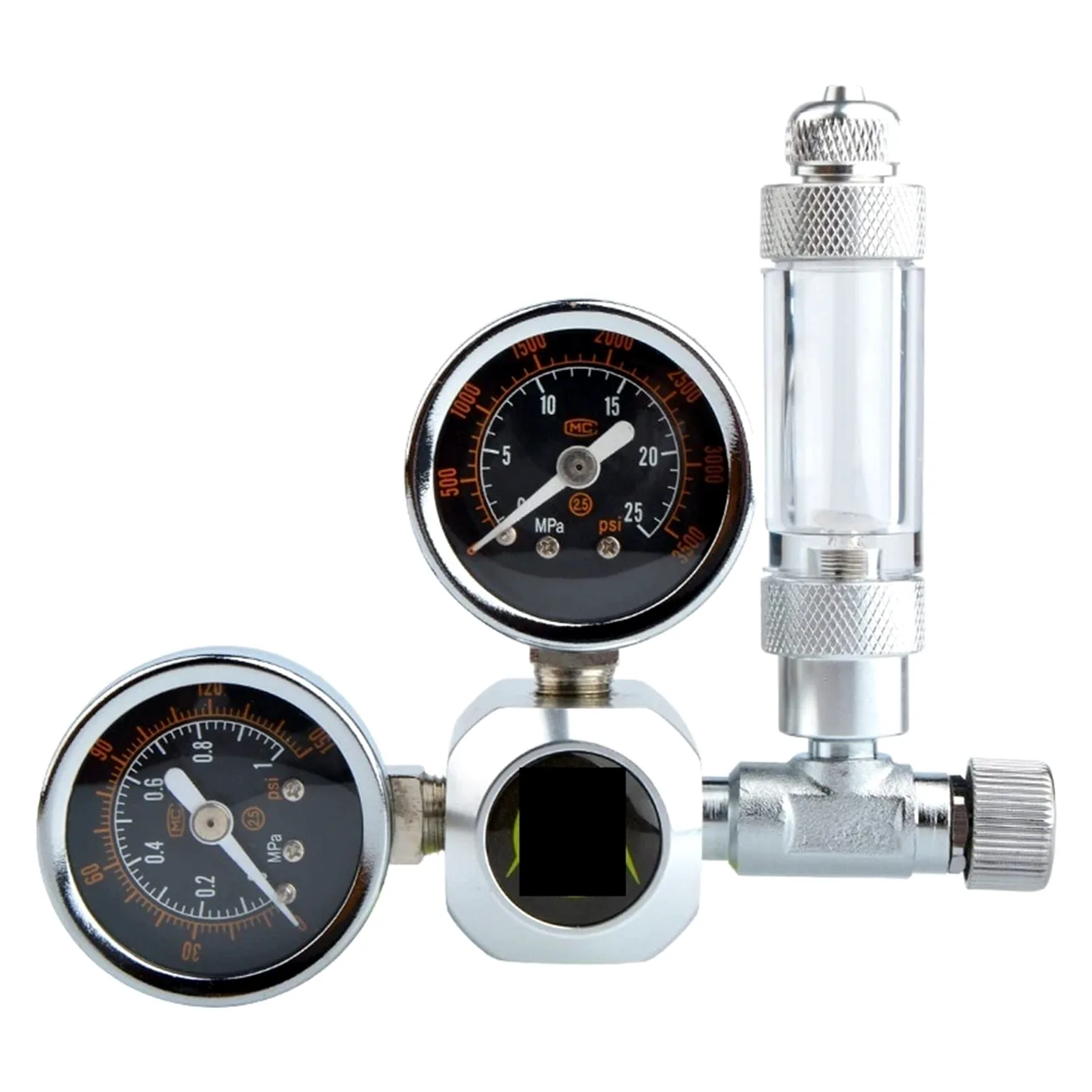 Sprzęt do spawania gazowego majsterkowanie Akwarium CO2 Regulator Zestaw elektromagnetyczny CO2 Zestaw generatorów reaktora systemu sterowania Akcesoria do pomp powietrza (Color : Big double meter,
