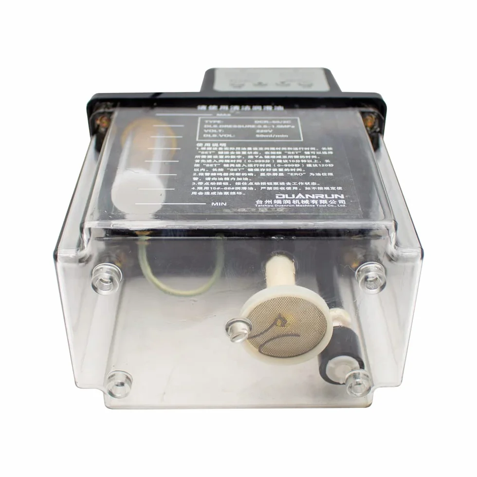 Toplionace Automatyczna pompa smarowa 220 V, elektromagnetyczna pompa oleju, podwójny cyfrowy wyświetlacz, tokarka olejowa (1 l, z manometrem)