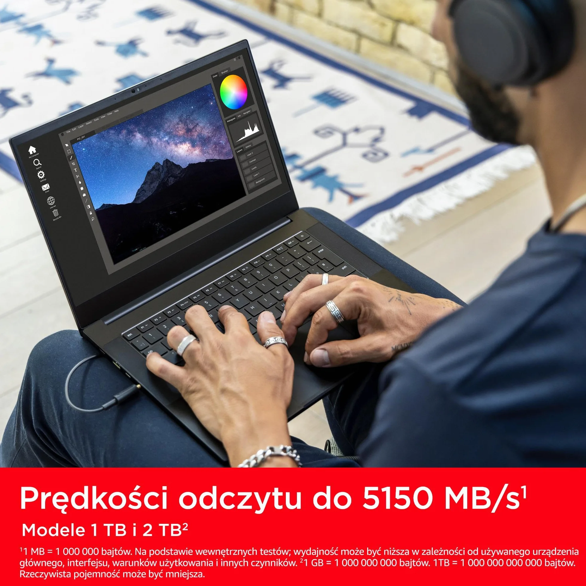 SanDisk Extreme 2TB M.2 NVMe SSD, wewnętrzny dysk SSD, PCIe Gen4, prędkość odczytu do 5150 MB/s, M.2 2280, technologia nCache, 5 lat