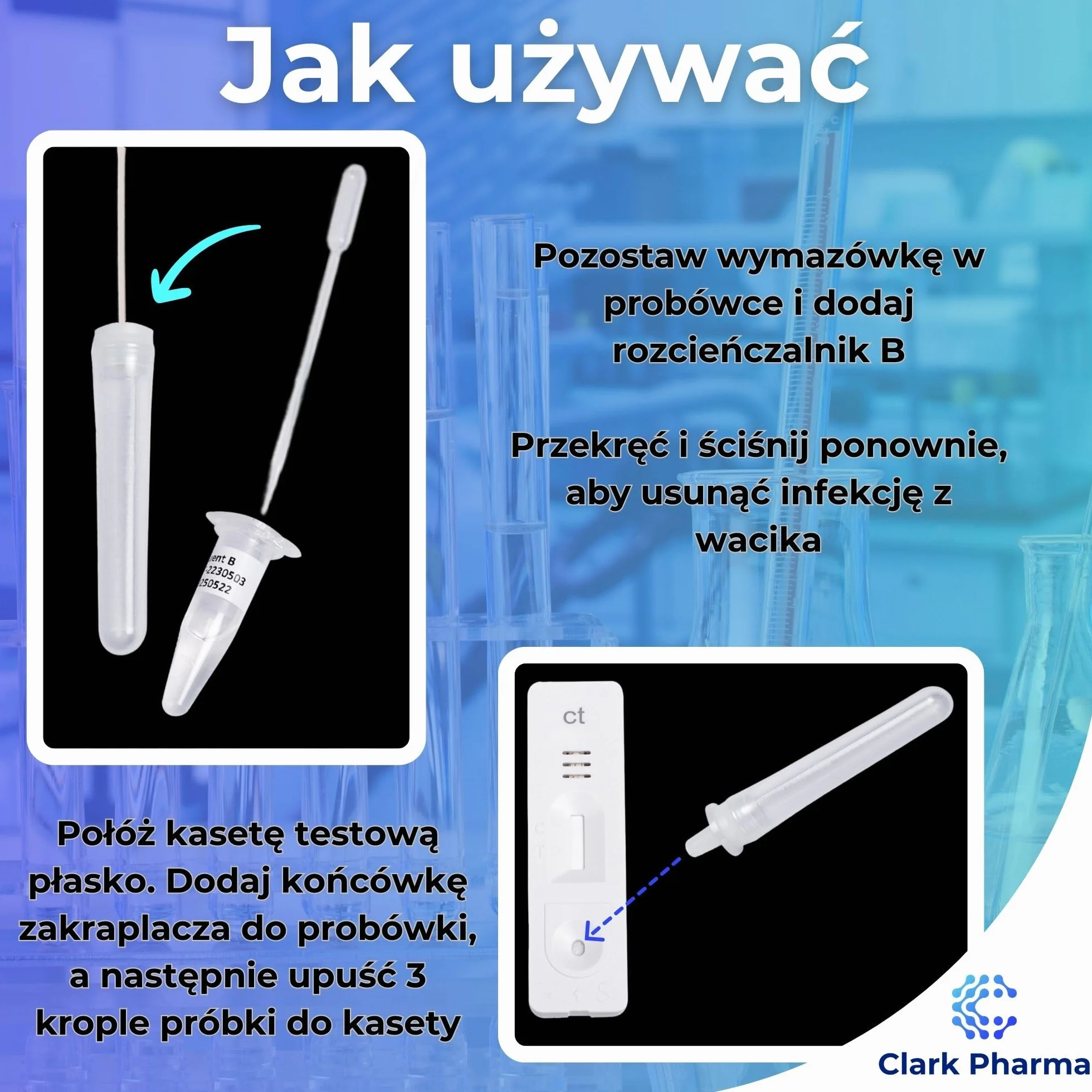 Zestaw do autotestu Chlamydia | Testy Mężczyzna (wymaz cewki moczowej) lub kobieta (wymaz szyjki macicy) na Chlamydia Trachomatis | Test domowy choroby przenoszonej drogą płciową STD STI (Chlamydia)