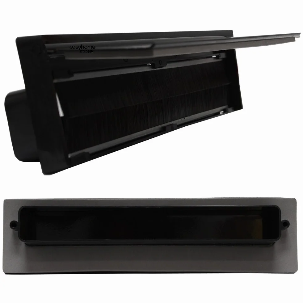 Stormguard 06SR018000BL pełna skrzynka na listy czarna, wymiary zewnętrzne 295 mm x 75 mm wewnętrzna APERTUR 279 mm x 465 mm