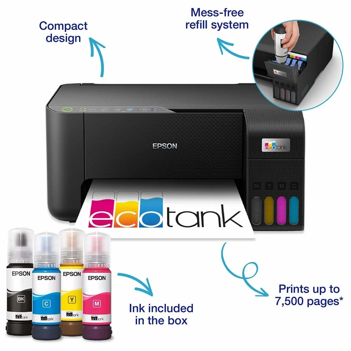 Epson EcoTank ET-2860 Atramentowa A4 5760 x 1440 DPI 33 str./min Wi-Fi (ET-2860)