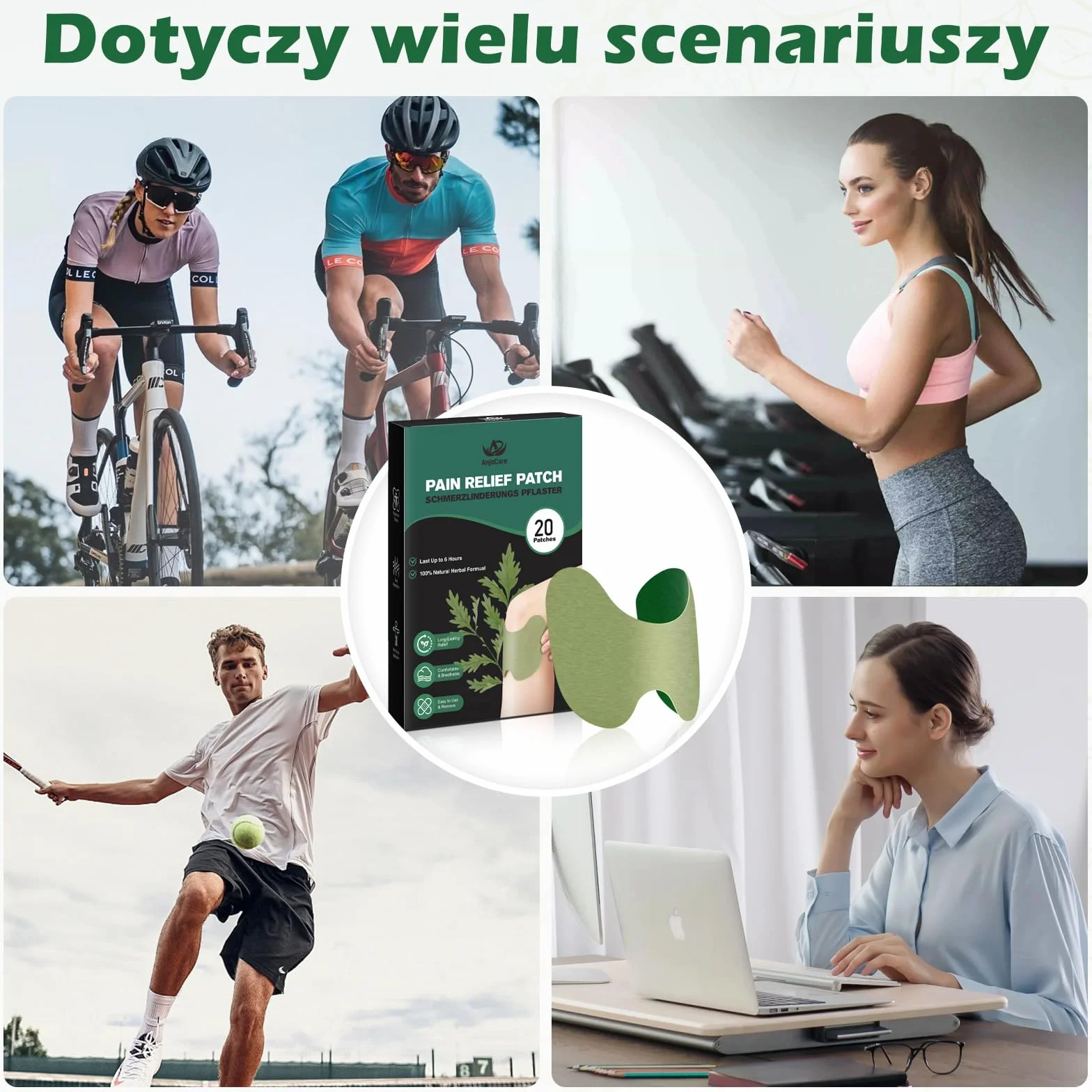 plastry łagodzące ból na kolana, 20 Szt plastry łagodzące ból, plastry na kolana piołunu na kolana, plecy, szyję, stany zapalne ramion i bolesność mięśni