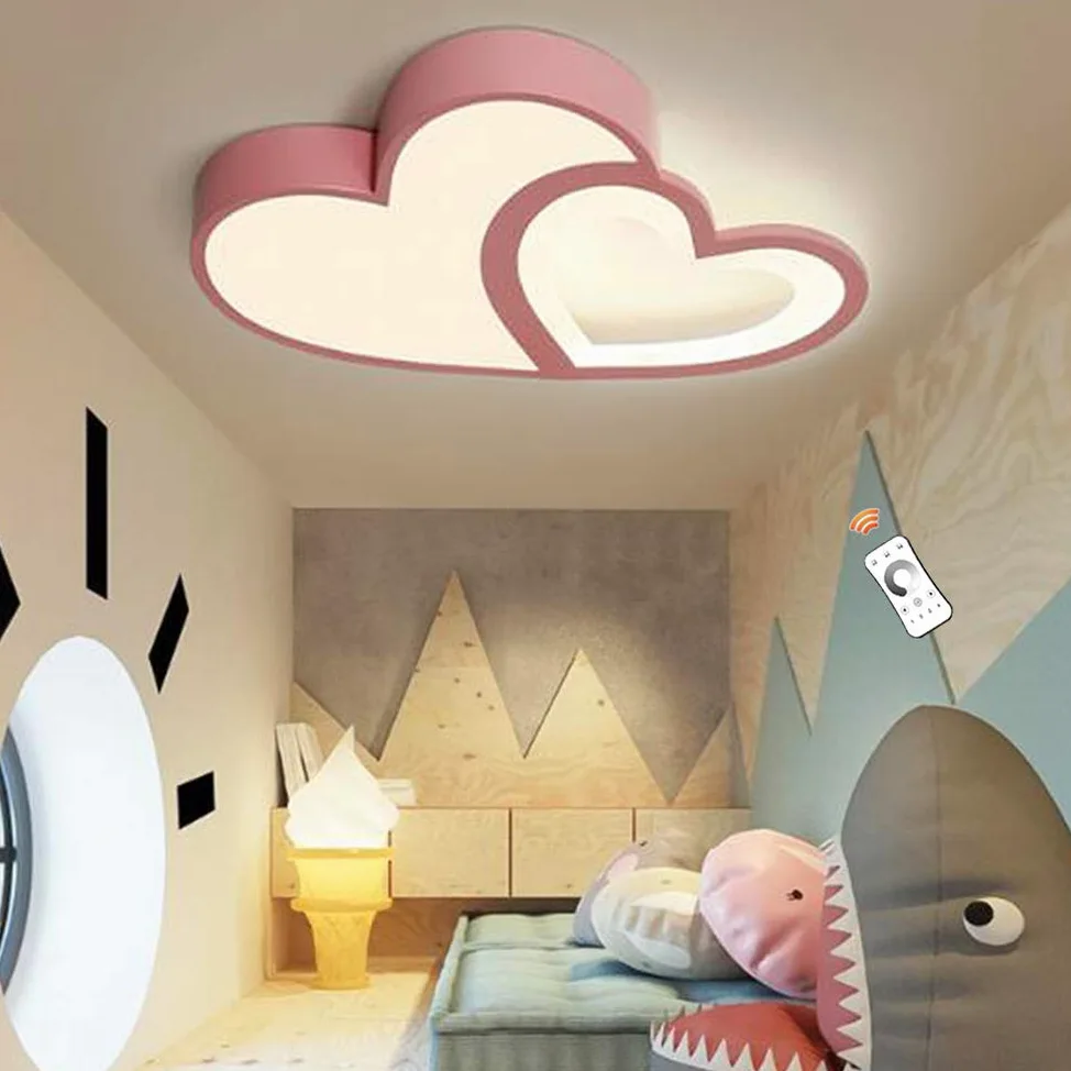 Nowoczesna Lampa Sufitowa LED, Ściemniana Lampa Kreatywnego Designu Kreskówka Żyrandol Serce Wszechświat Motyl Lampa Sufitowa Do Pokoju Dziecięcego, Sypialni, Salonu Oświetlenie Sufitowe