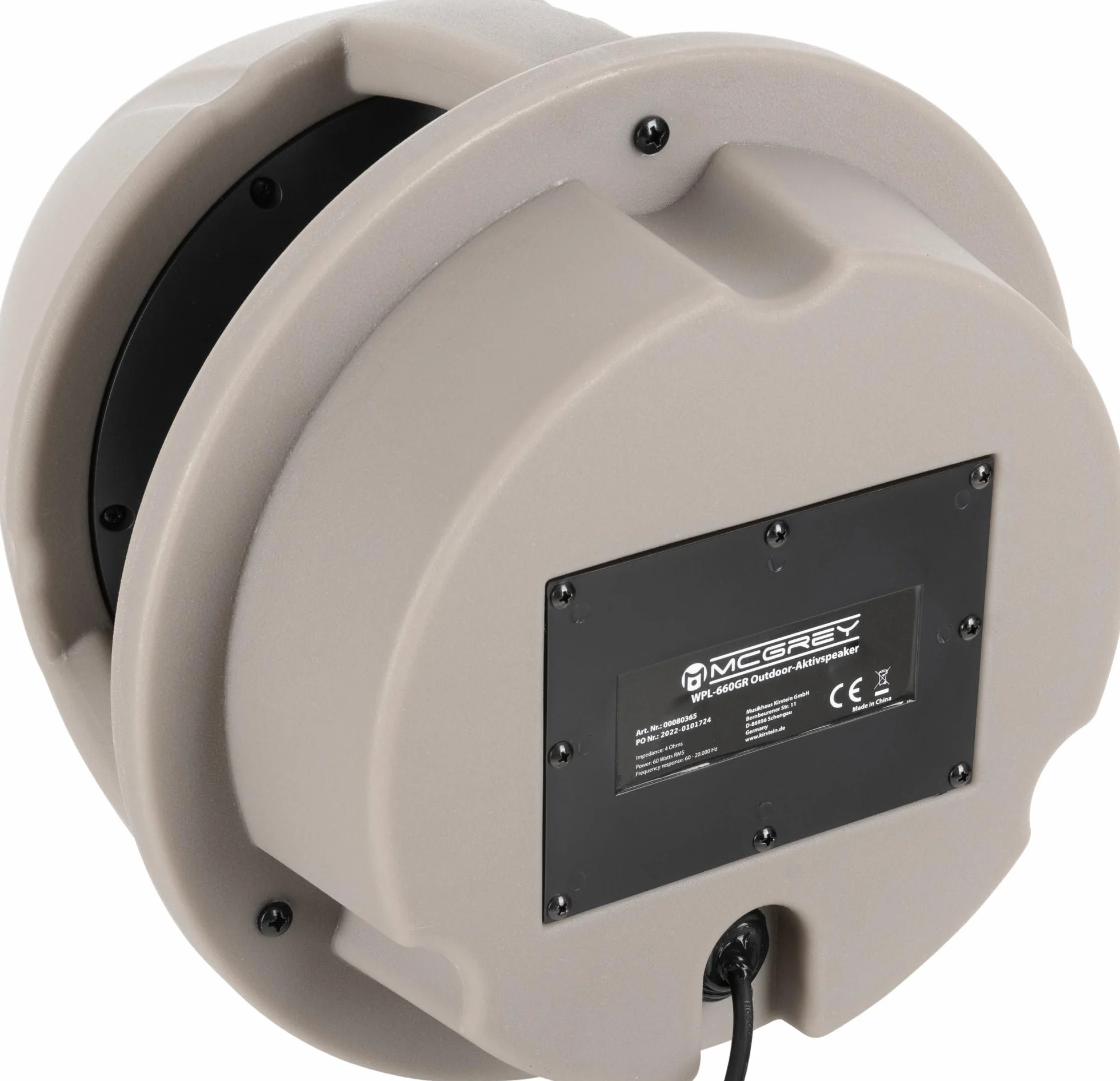 McGrey WPL-660GY BT 360° Głośnik zewnętrzny IP56 wodoodporny szary