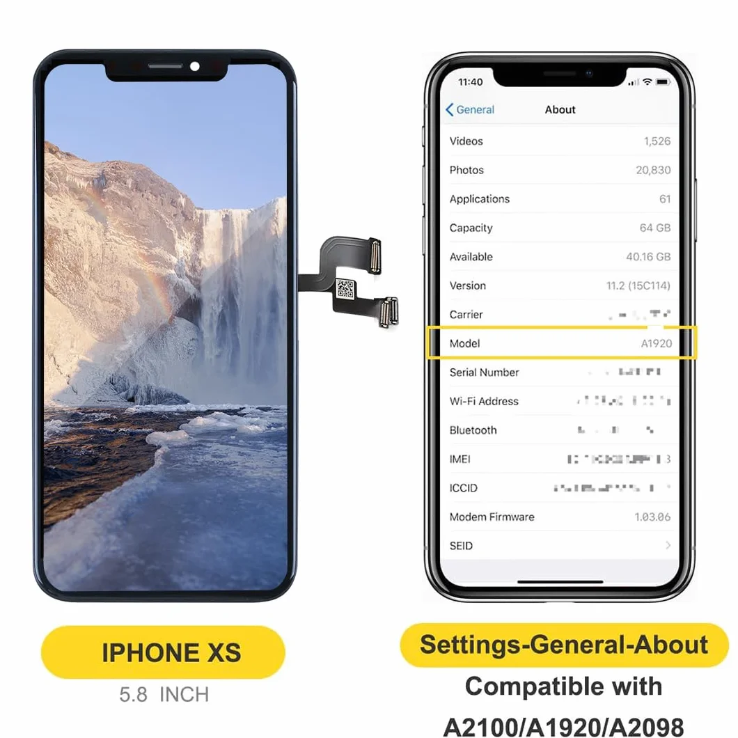 Bokman Ekran do iPhone XS 5,4" FHD LCD Face ID Dotykowy