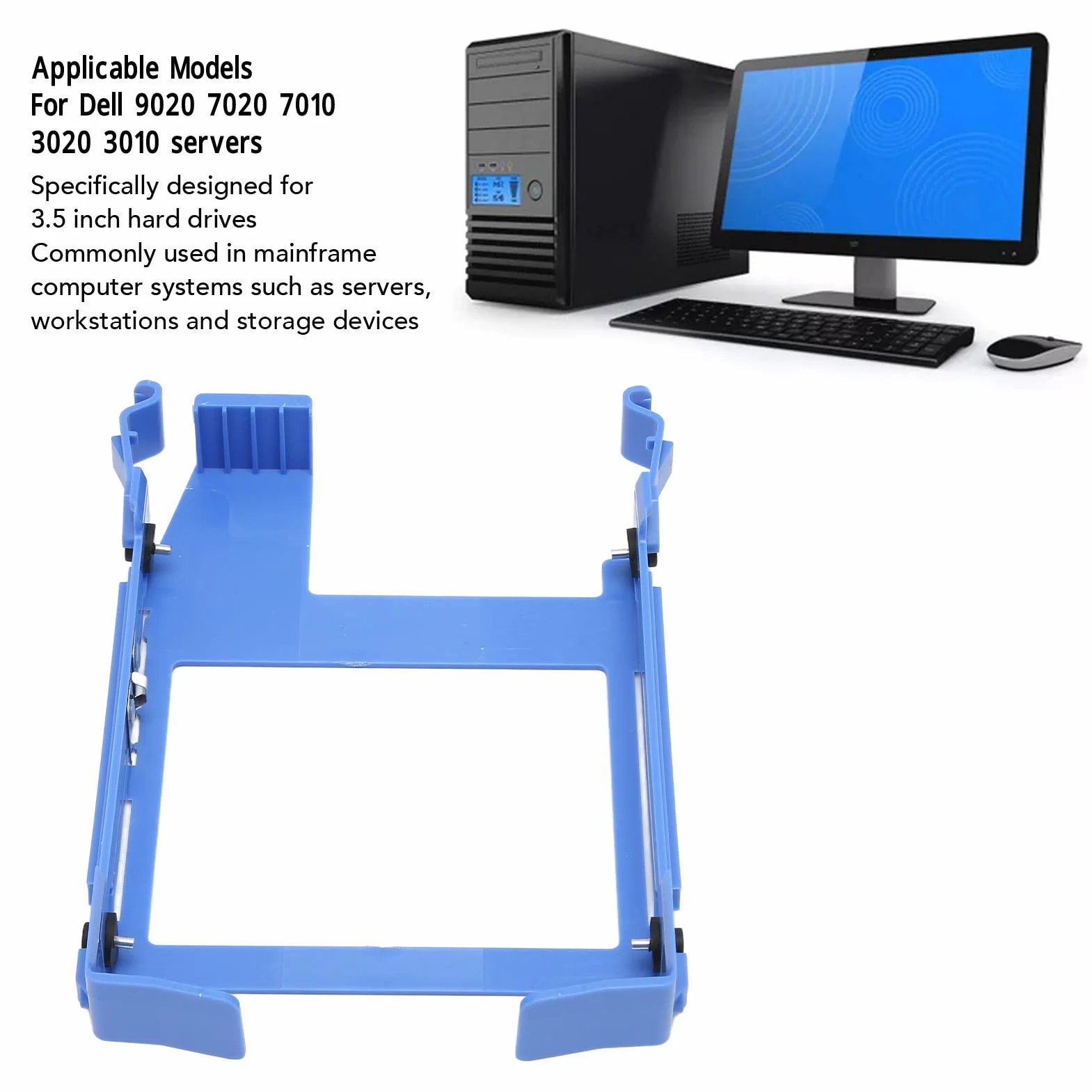 Kieszeń na Dysk Twardy 3,5, Mocny Metal ABS Stabilny Łatwa Instalacja Kieszeń na Dysk Twardy, SAS SATA Uchwyt na Dysk Twardy Kompatybilny z 9020 7020 7010 3020 3010