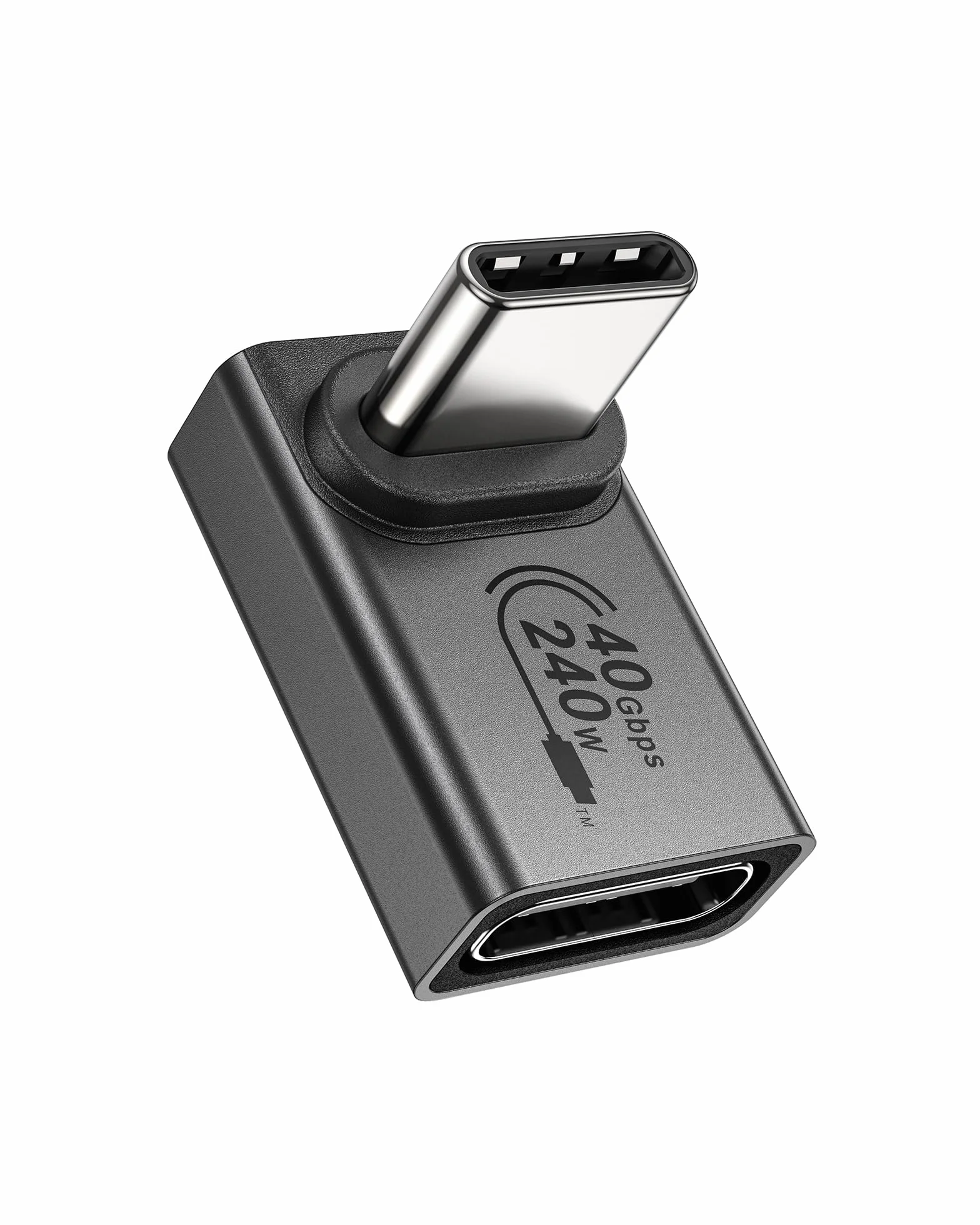 Silkland Adapter kątowy USB C 90 stopni USB 4.0 40 Gbps PD3.1 240 W OTG
