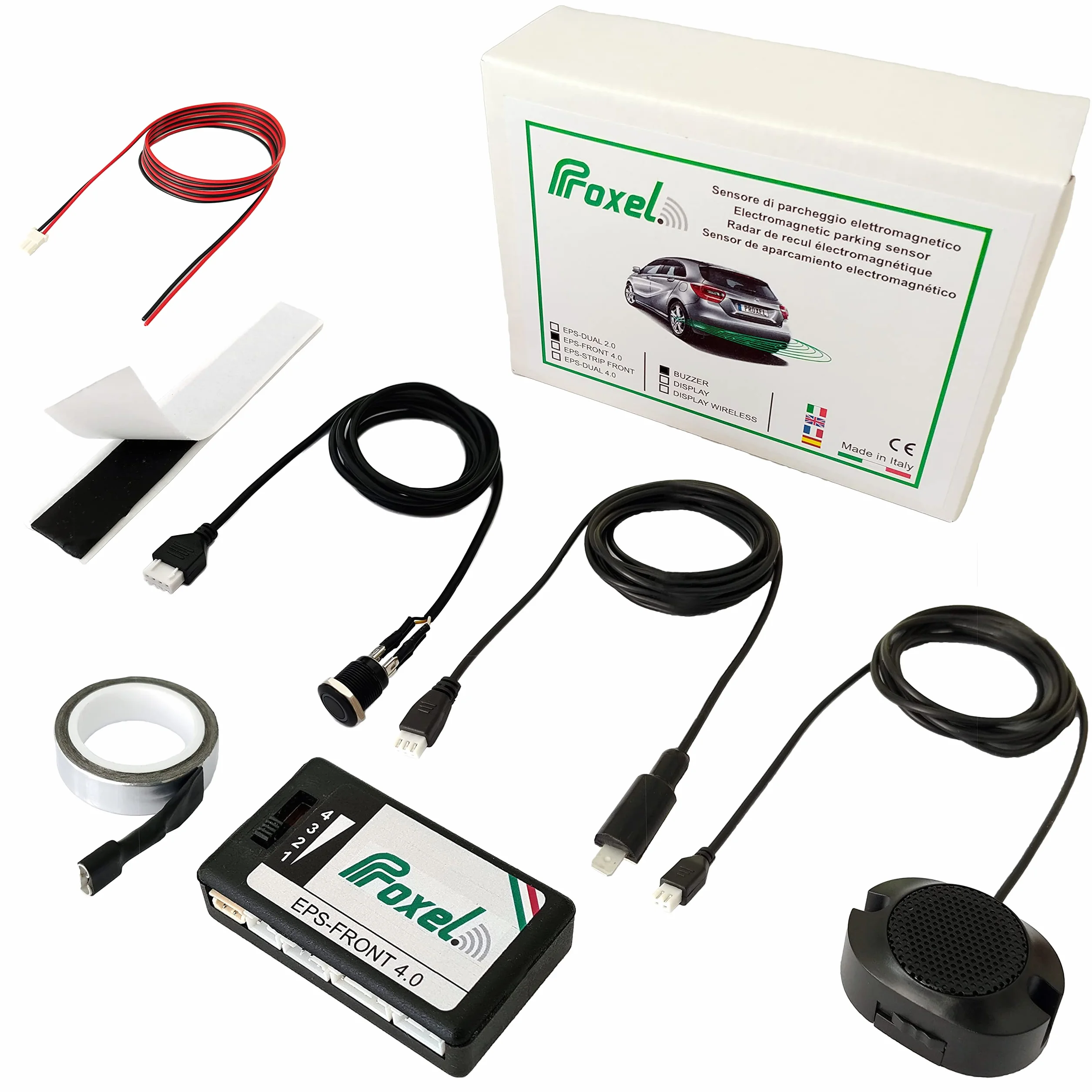Proxel Niewidoczne Elektromagnetyczne Czujniki Parkowania Przód Tył bez Wiercenia Zderzaka Uniwersalne