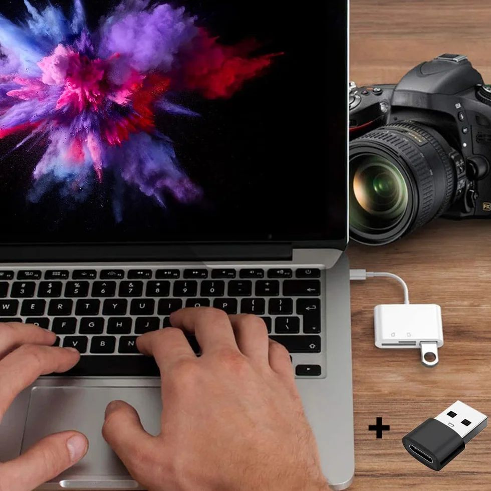 Czytnik kart SD micro SD USB C adapter pamięci kompatybilny MacBook iPhone iPad Samsung Galaxy Laptop