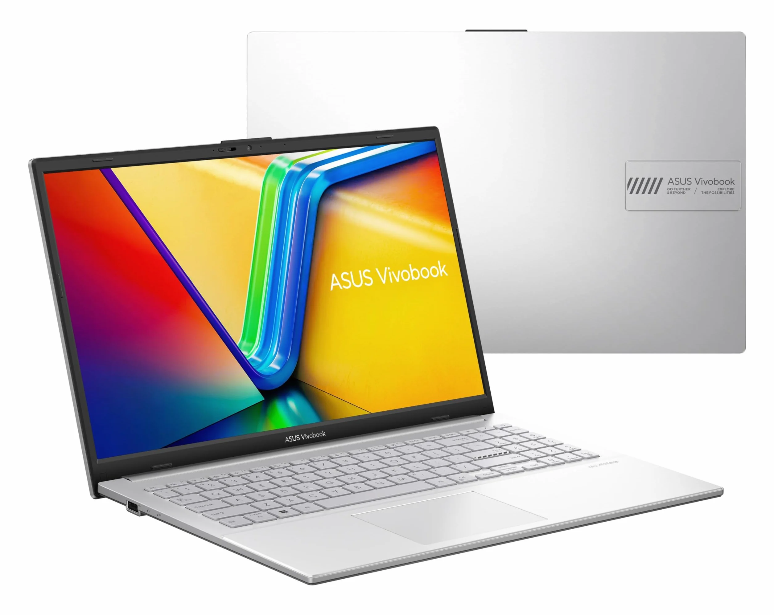 ASUS Vivobook Go 15 OLED E1504FA-BQ2451W laptop o przekątnej 39,6 cm (15,6"), Full HD, AMD Ryzen 5 7520U, 16 GB RAM, 512 GB SSD, Radeon 610M, Windows 11 Home, zimna srebro, hiszpańska klawiatura