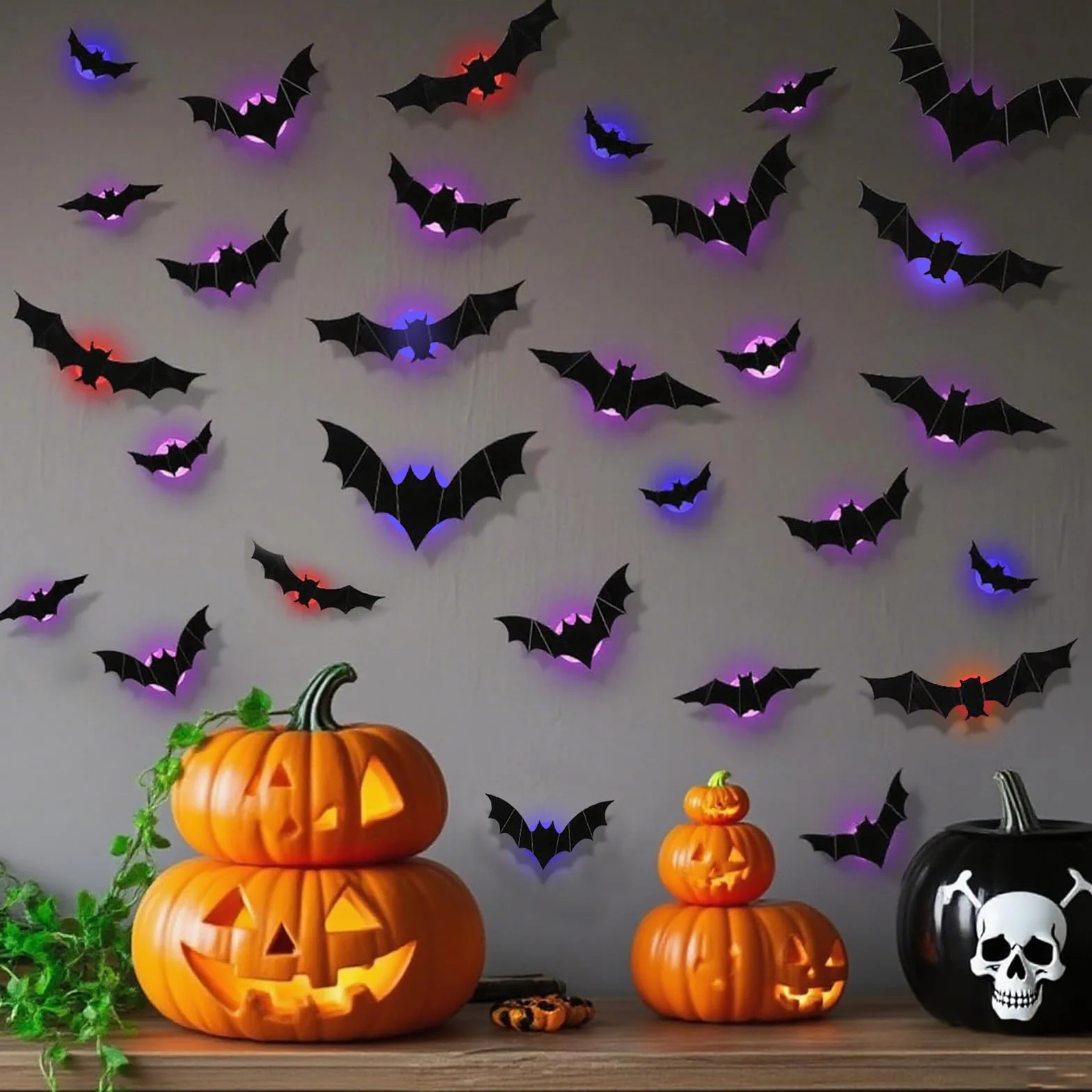 Dekoracja nietoperza Halloween (kolorowa)