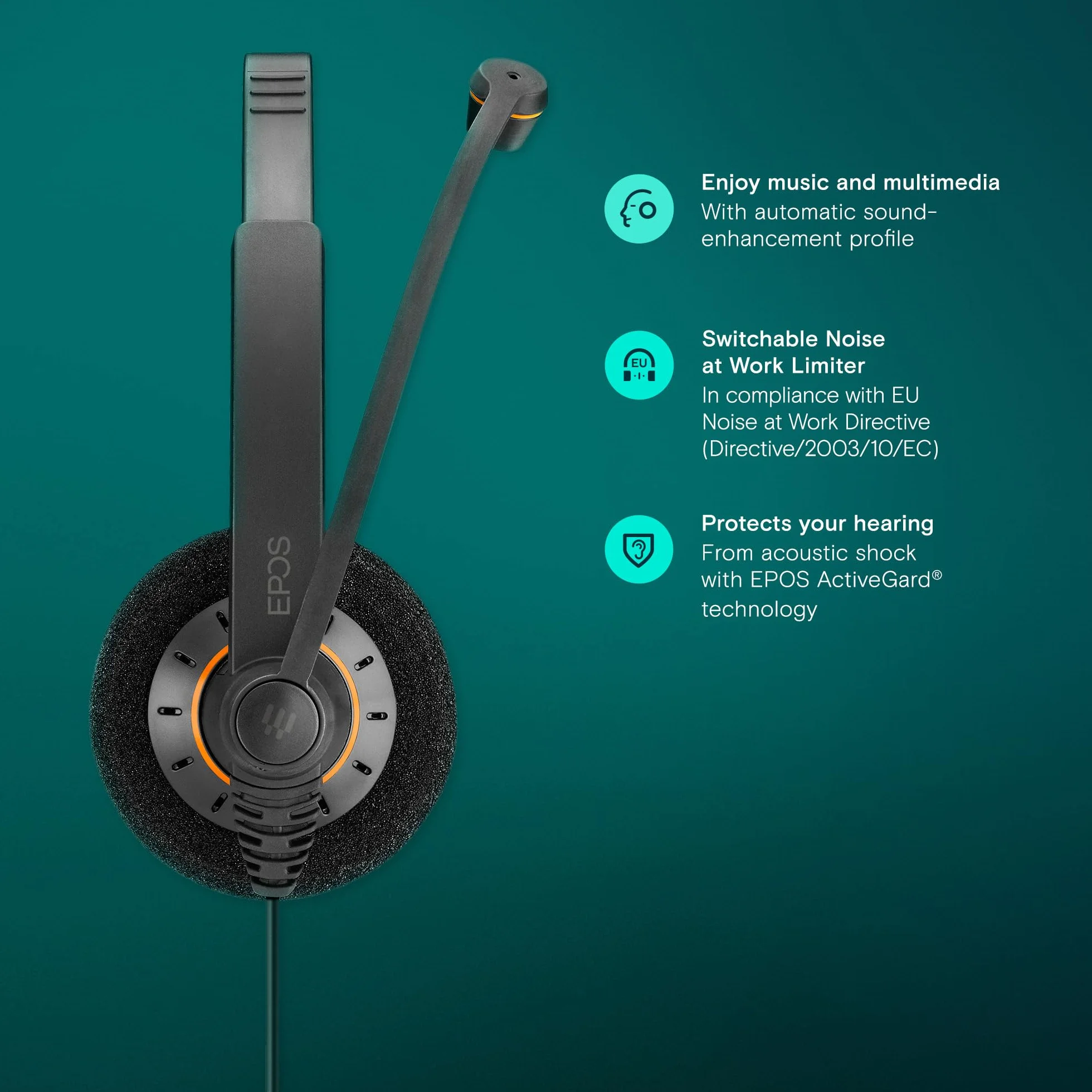 EPOS SENNHEISER Impact SC 60 USB ML dwustronny zestaw słuchawkowy UC z certyfikatem In-Line Call Control dla Skype for Business