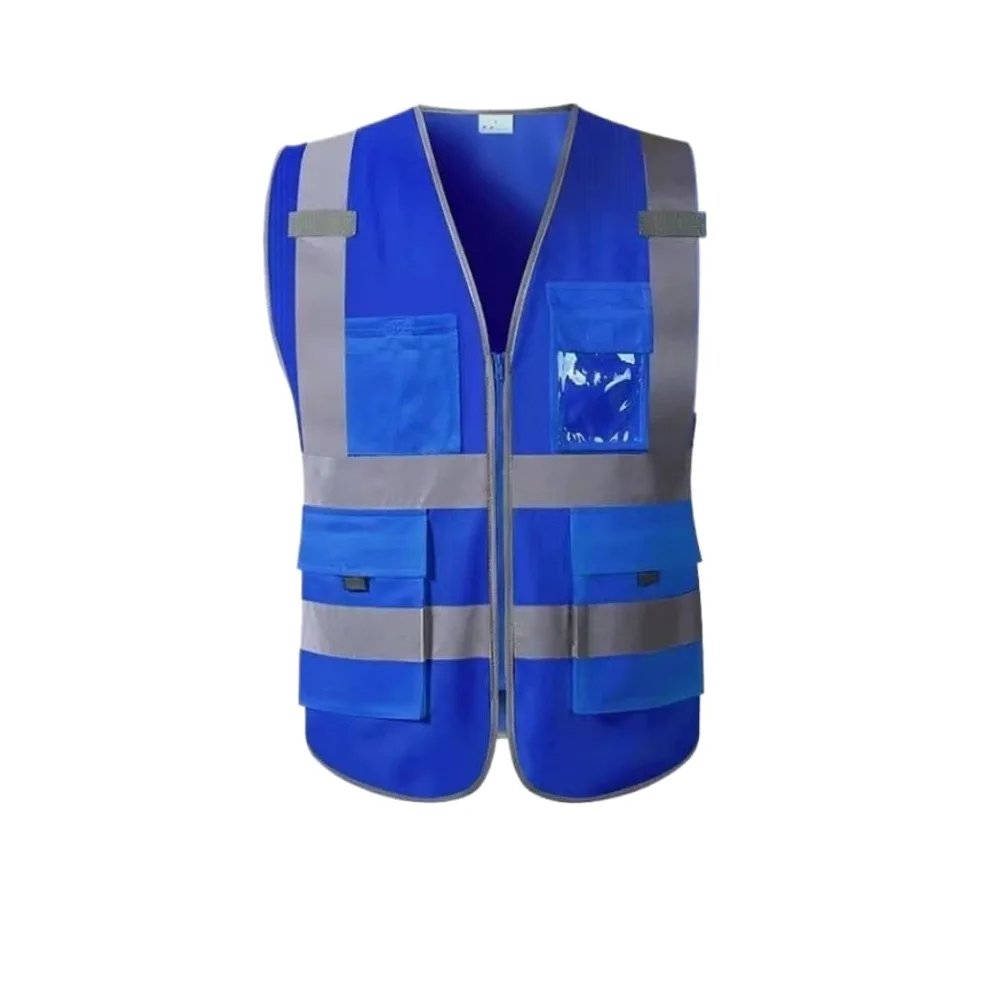 Kamizelka Wysoka Widoczność Kamizelka Odblaskowa Kamizelka Odblaskowa Kamizelka Odblaskowa Z Zamkiem Błyskawicznym. Kombinezon Sanitarny Kamizelka Ostrzegawcza(Blue)