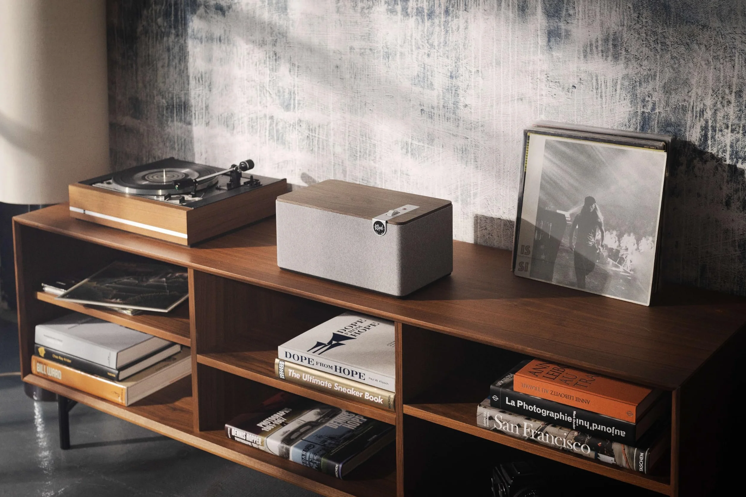 Klipsch The Three Plus głośnik bluetooth orzechowy