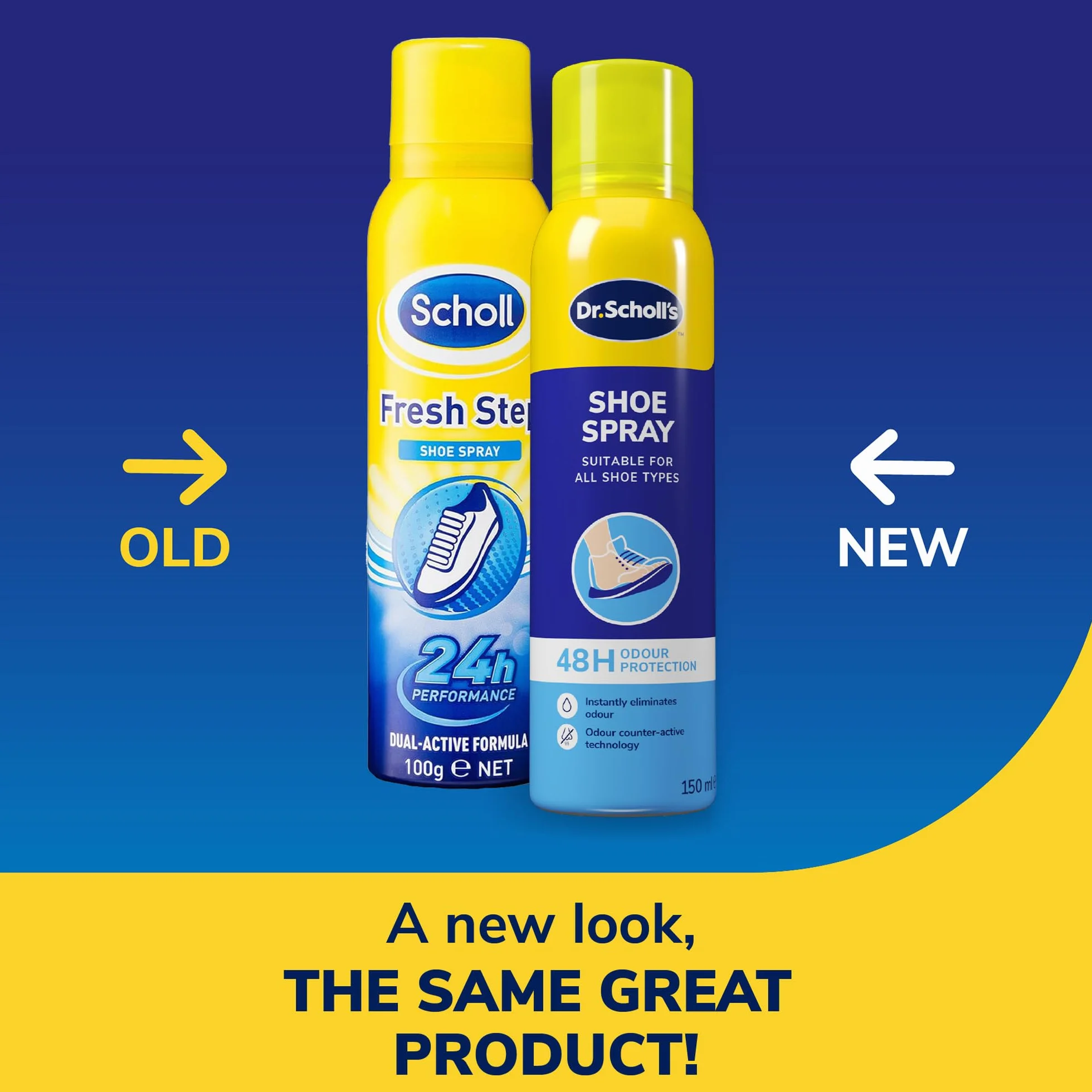 Scholl Fresh Step Antyzapachowy dezodorant w sprayu, eliminuje nieprzyjemny zapach do 24 godzin. Świeży zapach, szybkoschnący, odpowiedni do wszystkich rodzajów butów, butów do biegania, sportów i