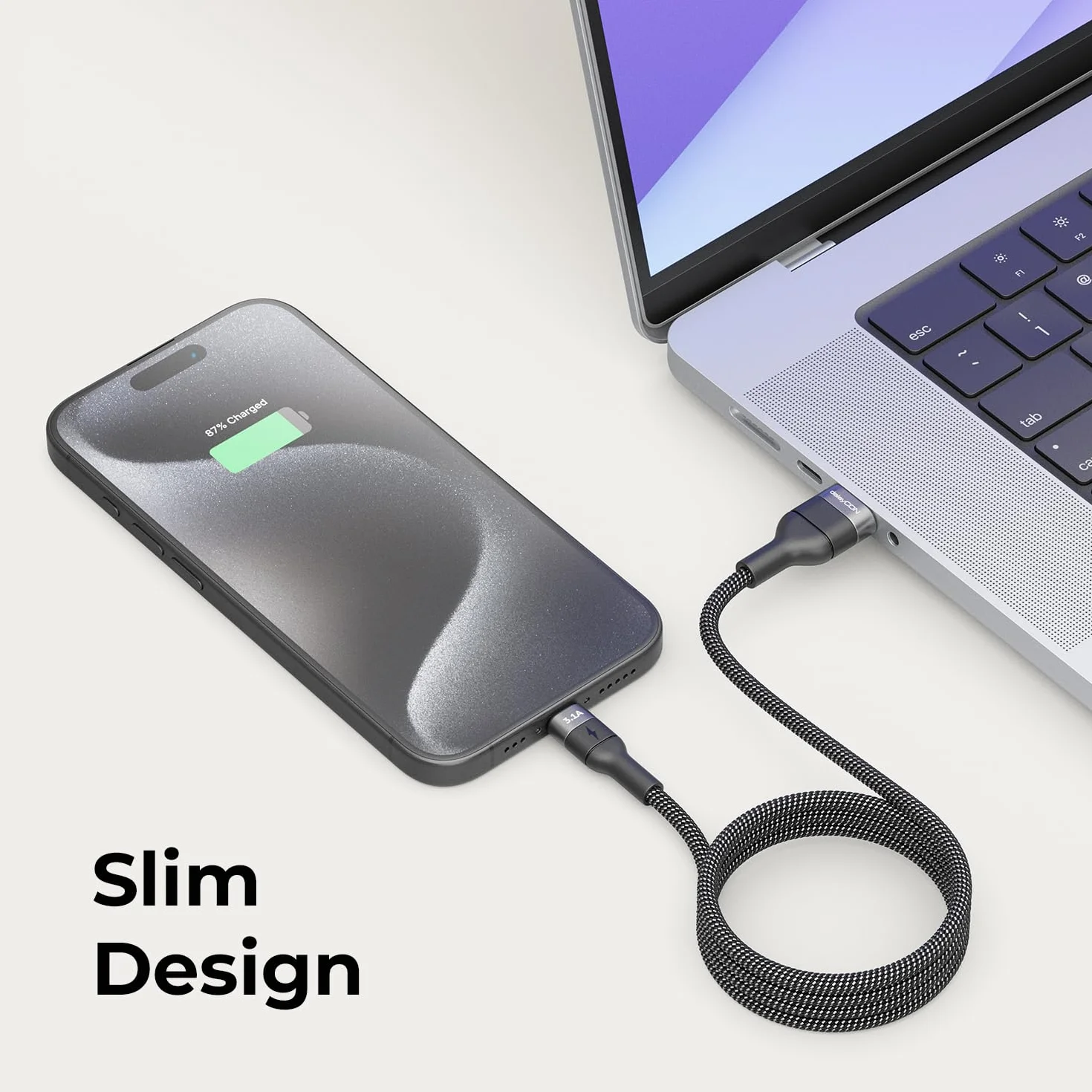 deleyCON 1m USB C Kabel 3.1A Ładowania Przewód Danych USB-A na USB-C do iPhone 16 15 Pro Max Galaxy A16 A56 S26 S25 S24 S23 Pixel iPad Pro