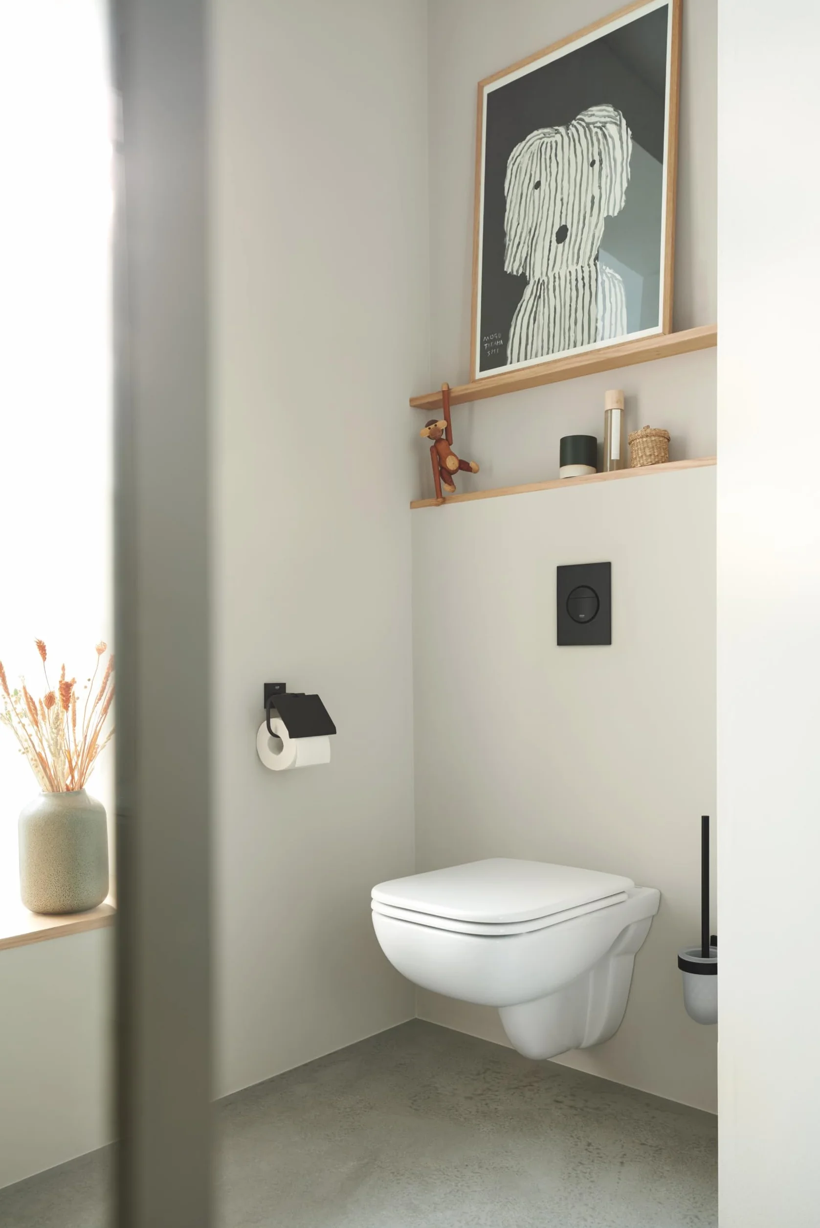 GROHE Nova Cosmopolitan - płyta osłonowa (130 x 172 mm, oszczędność wody, do 2-krotnego uruchomienia i uruchomienia i zatrzymania), phantom black, 37601KF0