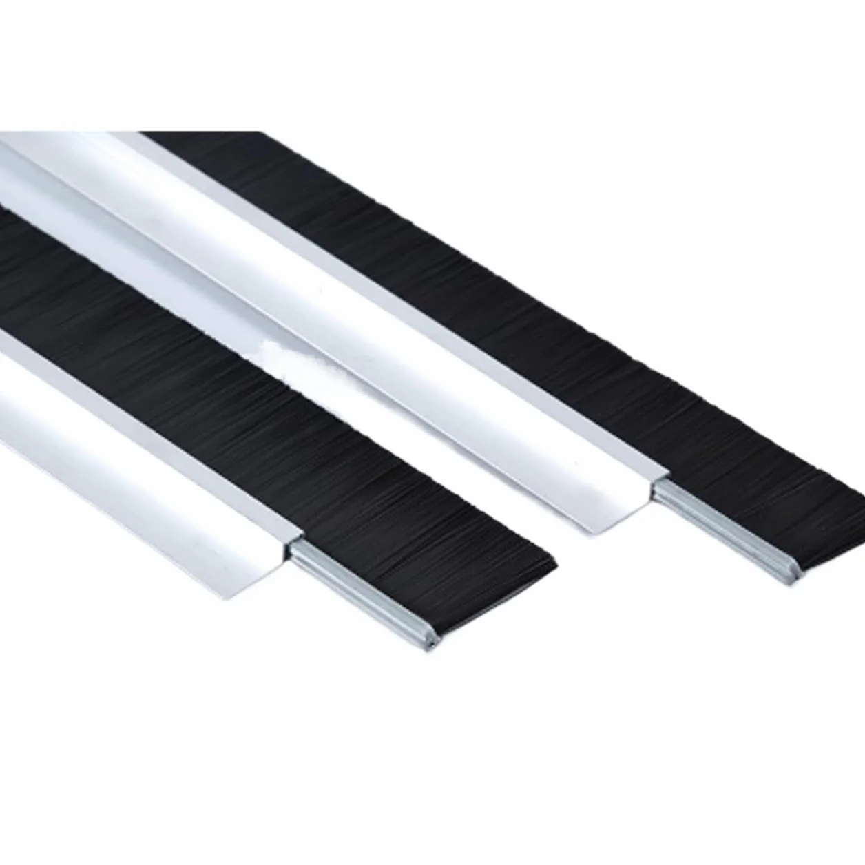Uszczelka przeciwwiatrowa, Listwa Szczotkowa Dolnych Drzwi Ze Stopu Aluminium, Długość 100 Cm, Wysokość Szczotki 10-300 Mm(F(100cm),250mm)