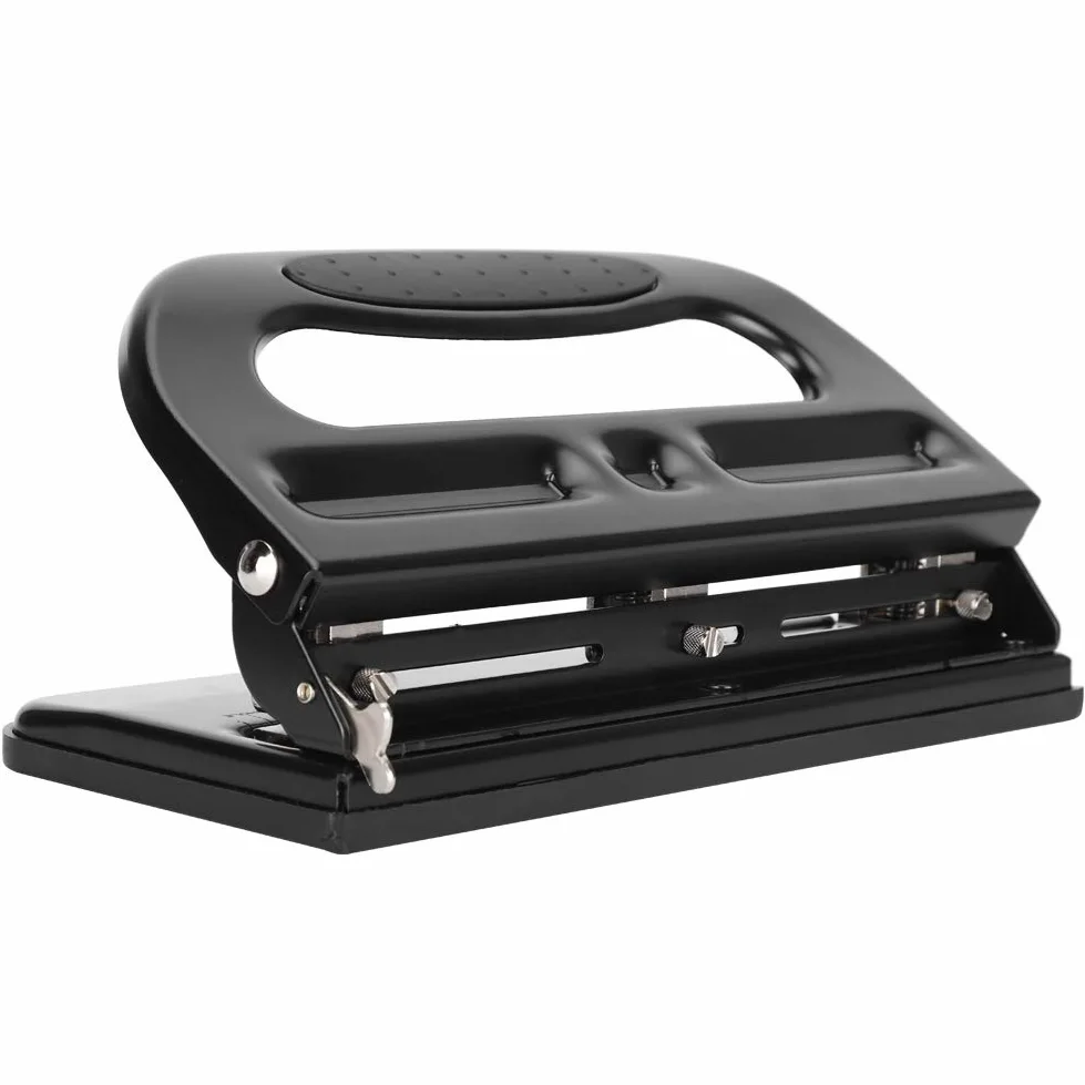 Dziurkacz 3-otworowy Ręczny dziurkacz biurkowy Regulowana dziurkacz do papieru Wytrzymałe materiały biurowe do użytku szkolnego Biuro biznesowe 270 x 135 x 117 mm