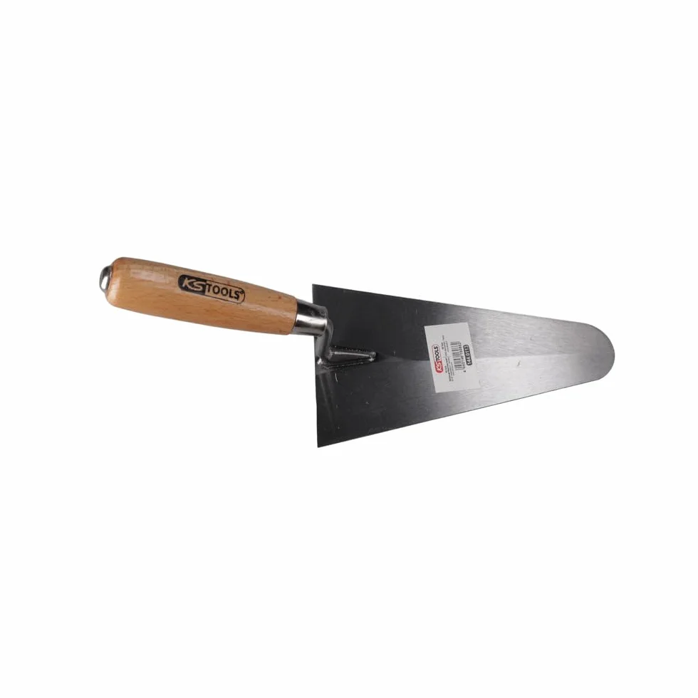 KS Tools 144.0113 Stuckateurkelle, okrągła, 200 mm, z drewnianym uchwytem