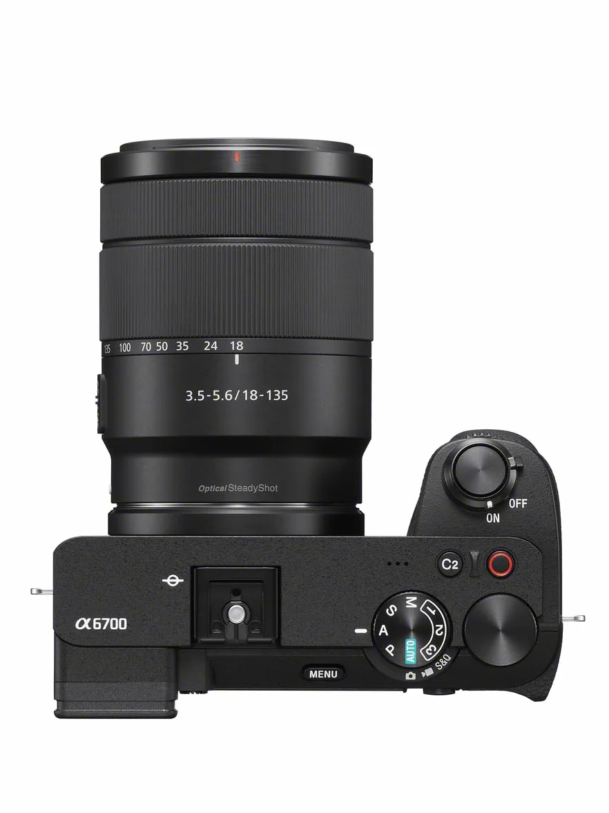 Sony Alpha 6700 bezlusterkowiec APS-C 26 MP z obiektywem 18-135 mm, AF AI, wideo 4K 120p, 5-osiowa stabilizacja